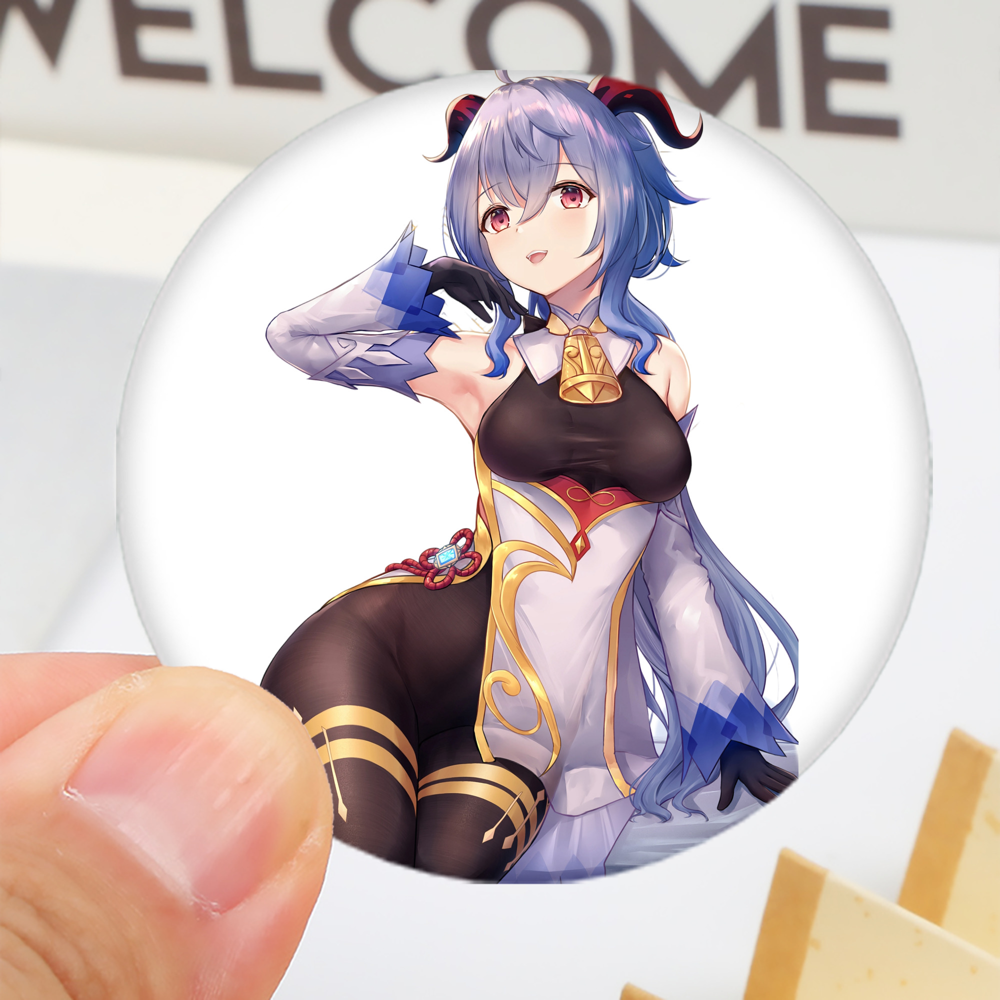 げんし神 甘雨 かんう genshin Ganyu 6cm 缶バッジ 複数セット