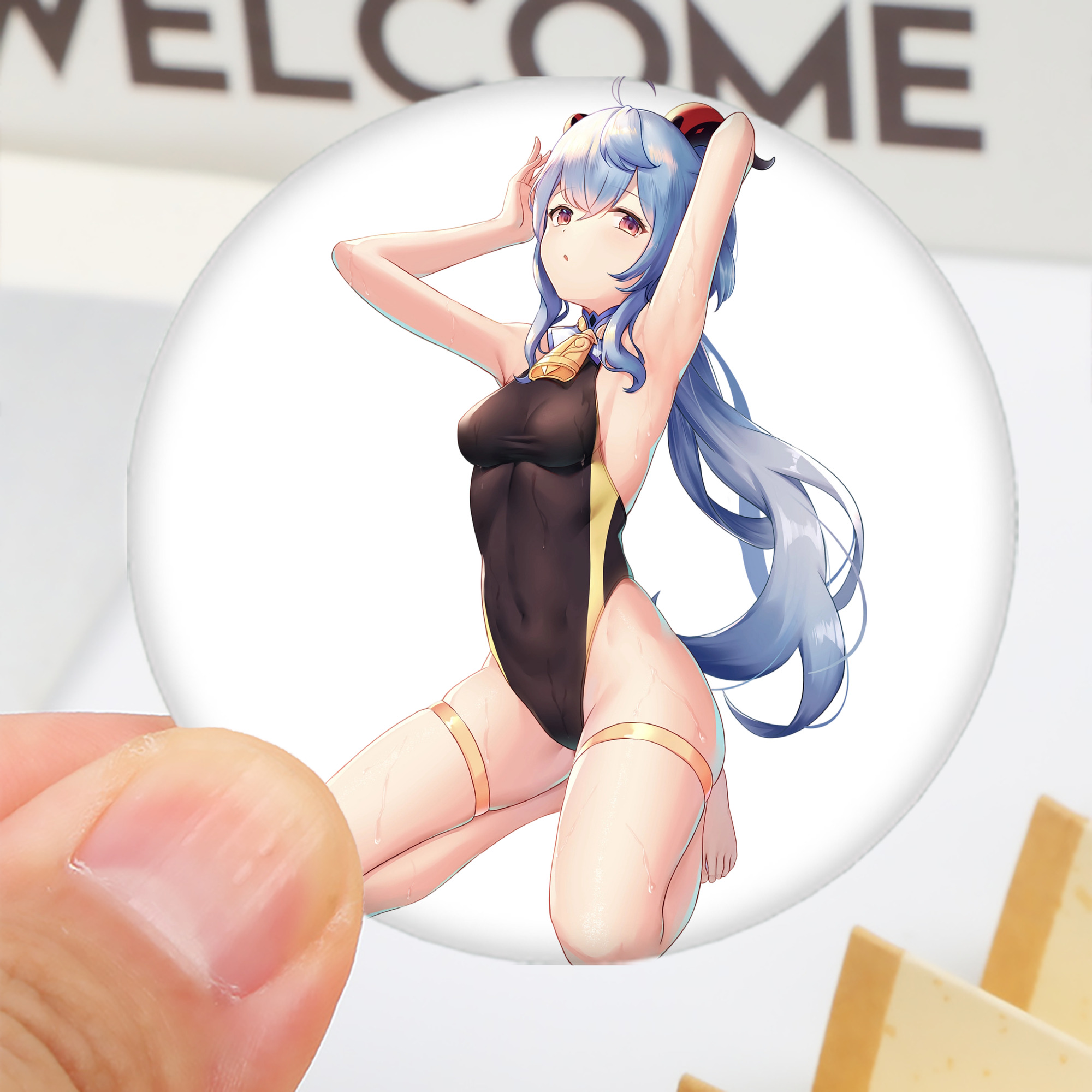 げんし神 甘雨 かんう genshin Ganyu 6cm 缶バッジ 複数セット