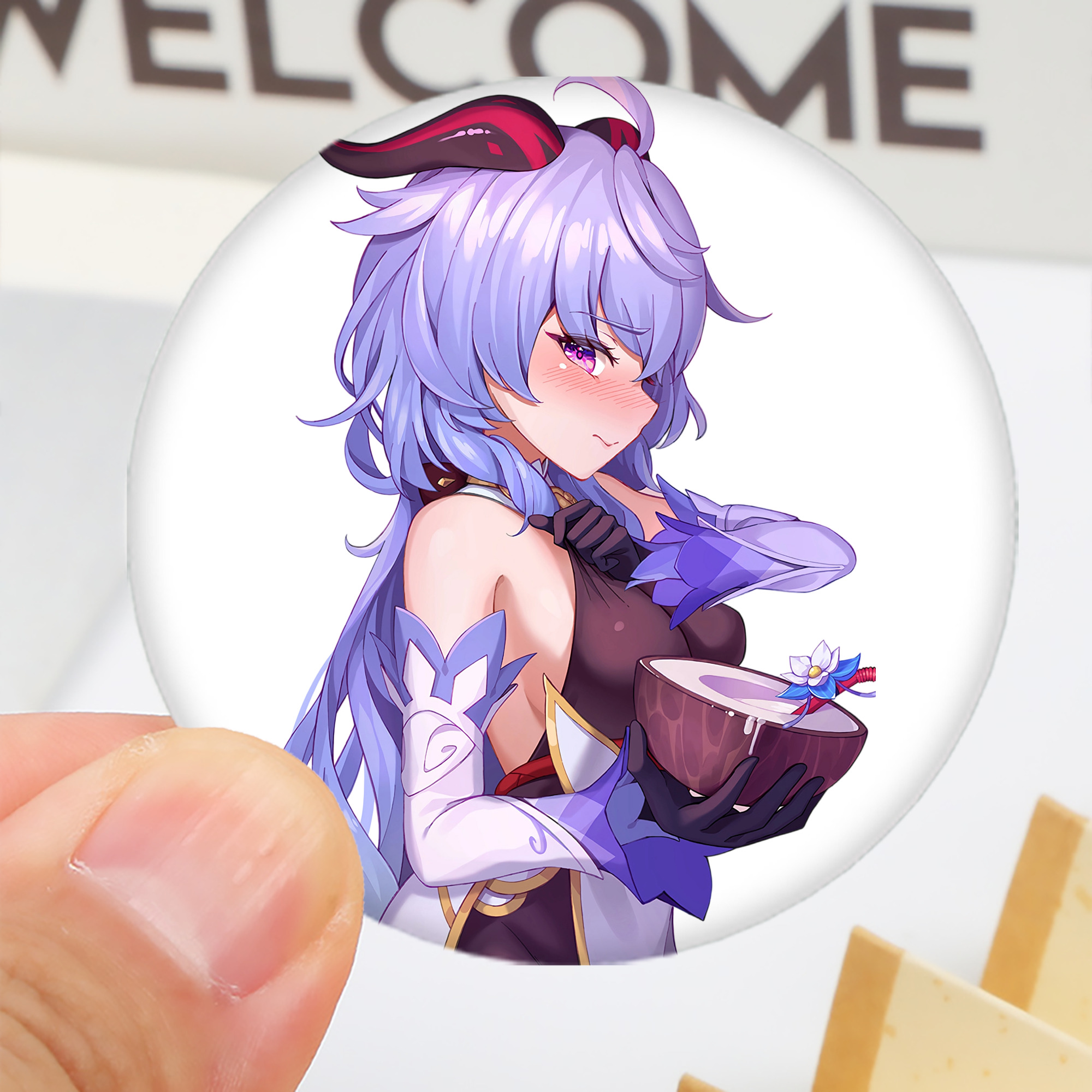 げんし神 甘雨 かんう genshin Ganyu 6cm 缶バッジ 複数セット