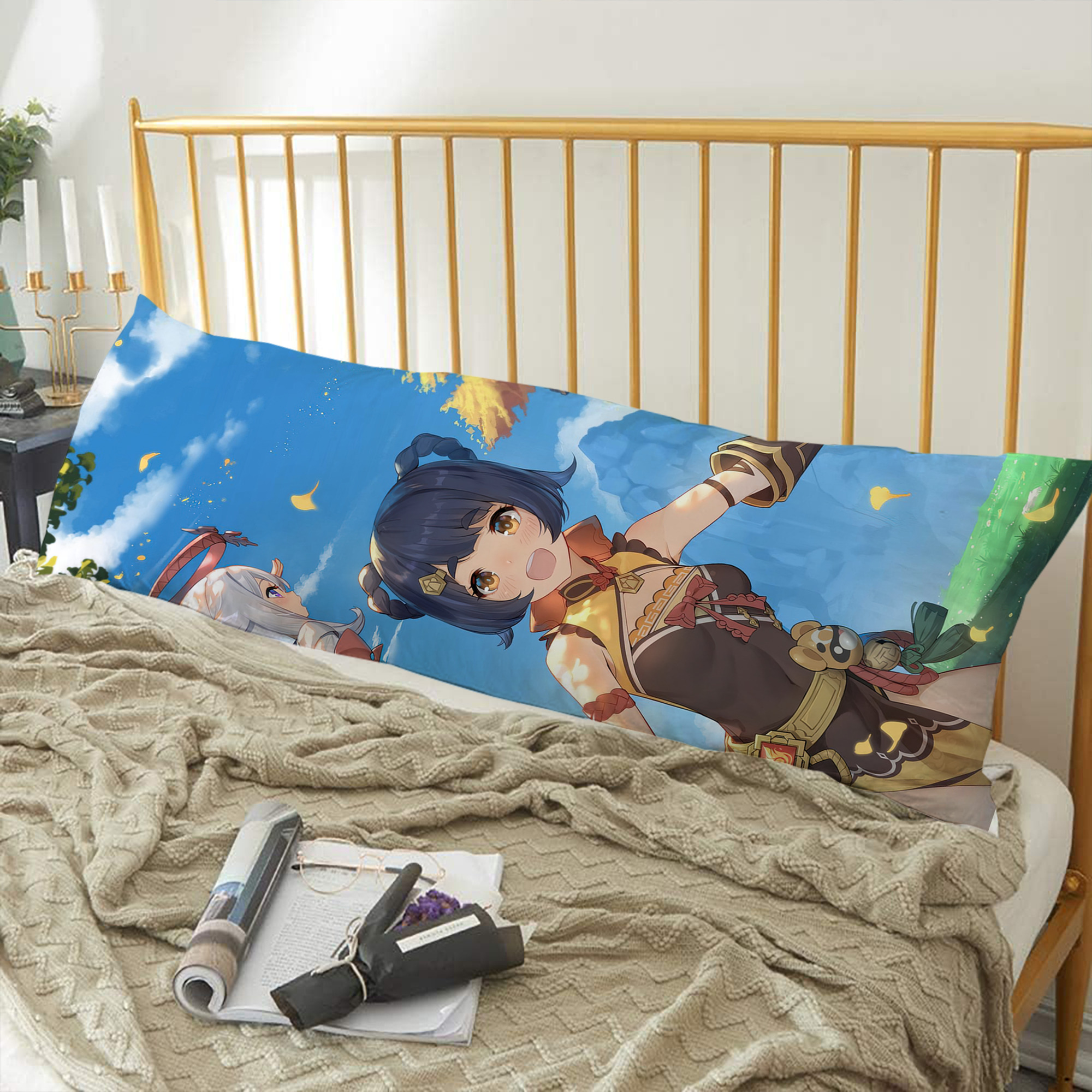 げんし神 genshin ロング抱き枕カバー 両面プリントタイプ（サイズ選択可）