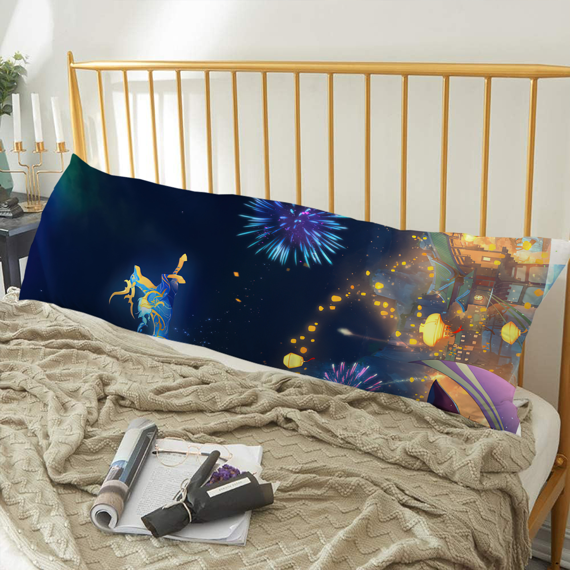 げんし神 genshin ロング抱き枕カバー 両面プリントタイプ（サイズ選択可）