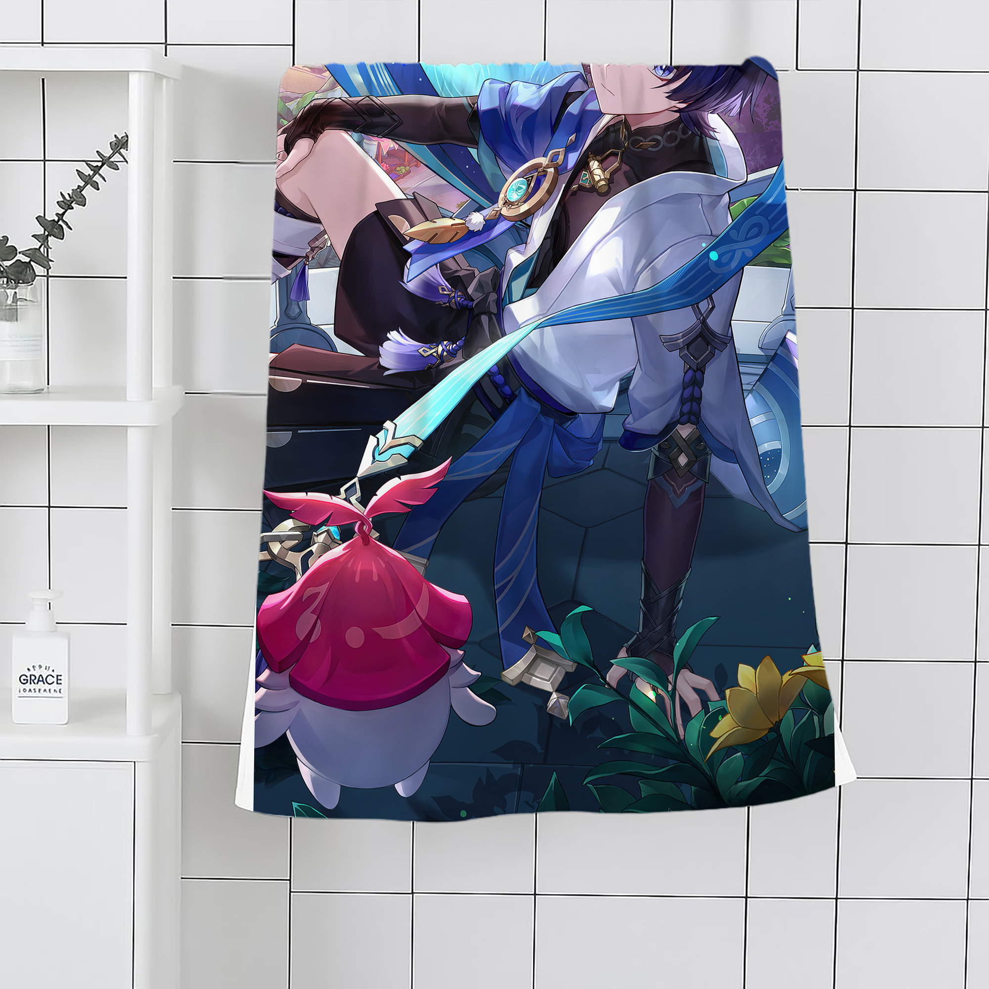 げんし神 genshin 大判バスタオル 70×140cm 吸水速乾 柔らかい肌触り