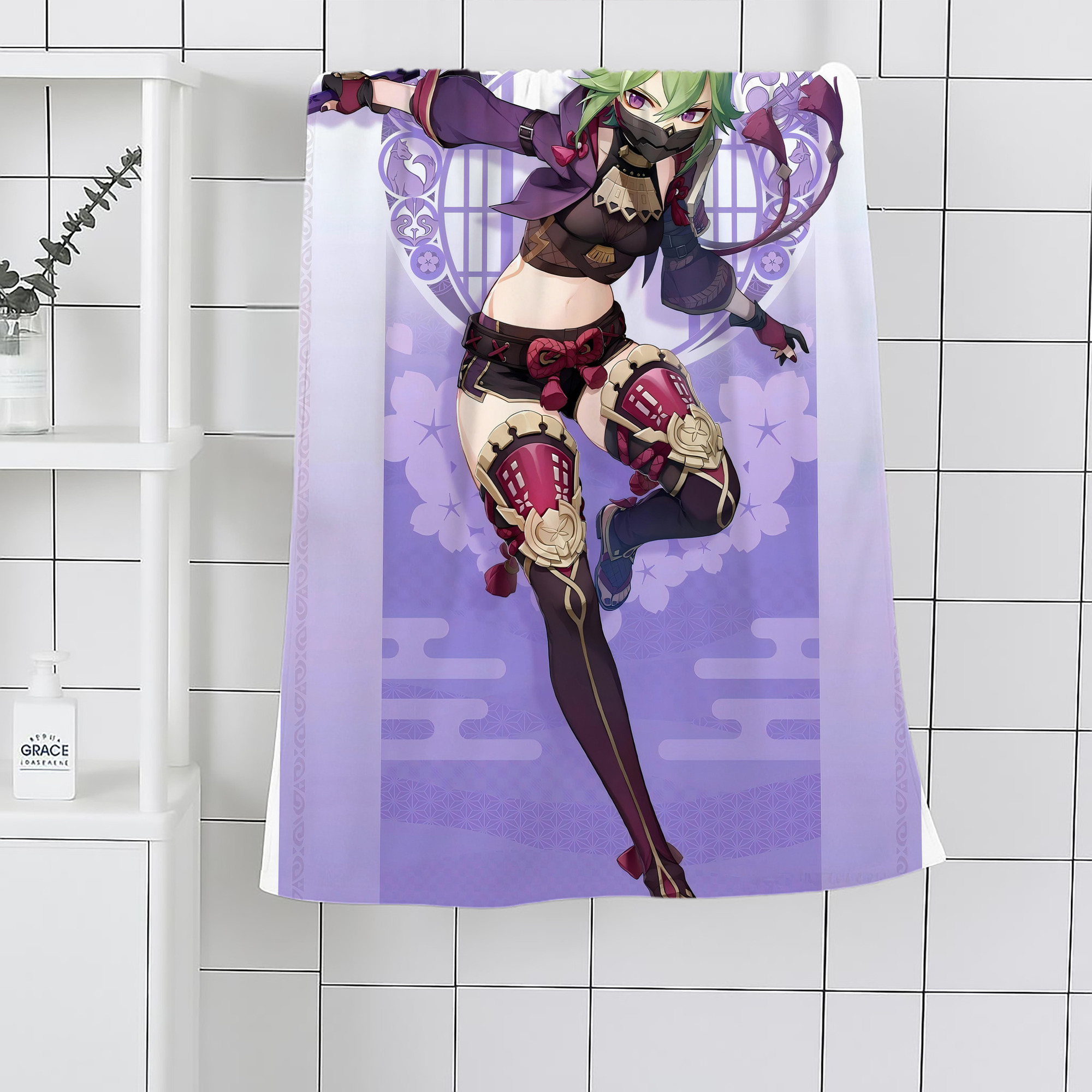 げんし神 genshin 大判バスタオル 70×140cm 吸水速乾 柔らかい肌触り