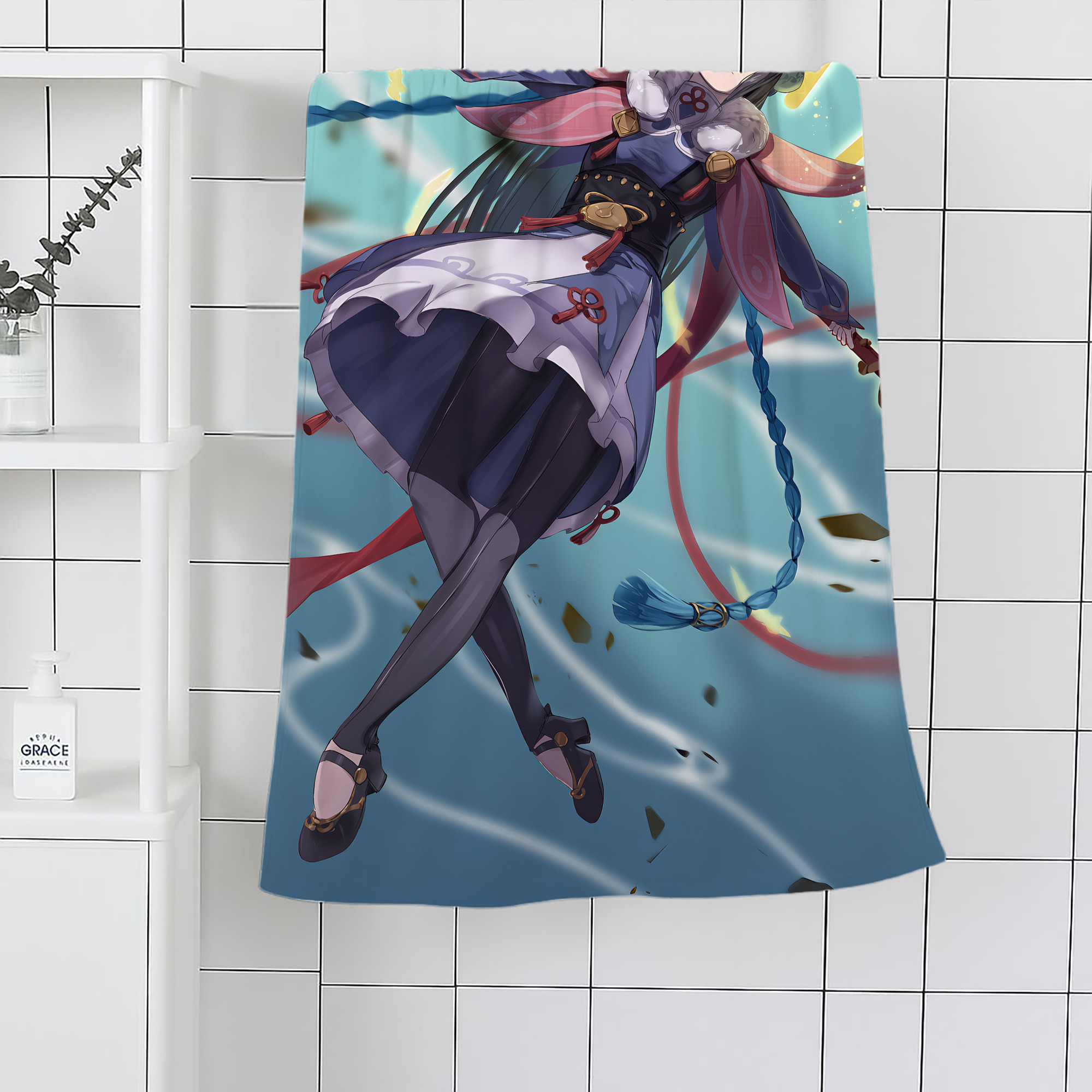 げんし神 genshin 大判バスタオル 70×140cm 吸水速乾 柔らかい肌触り