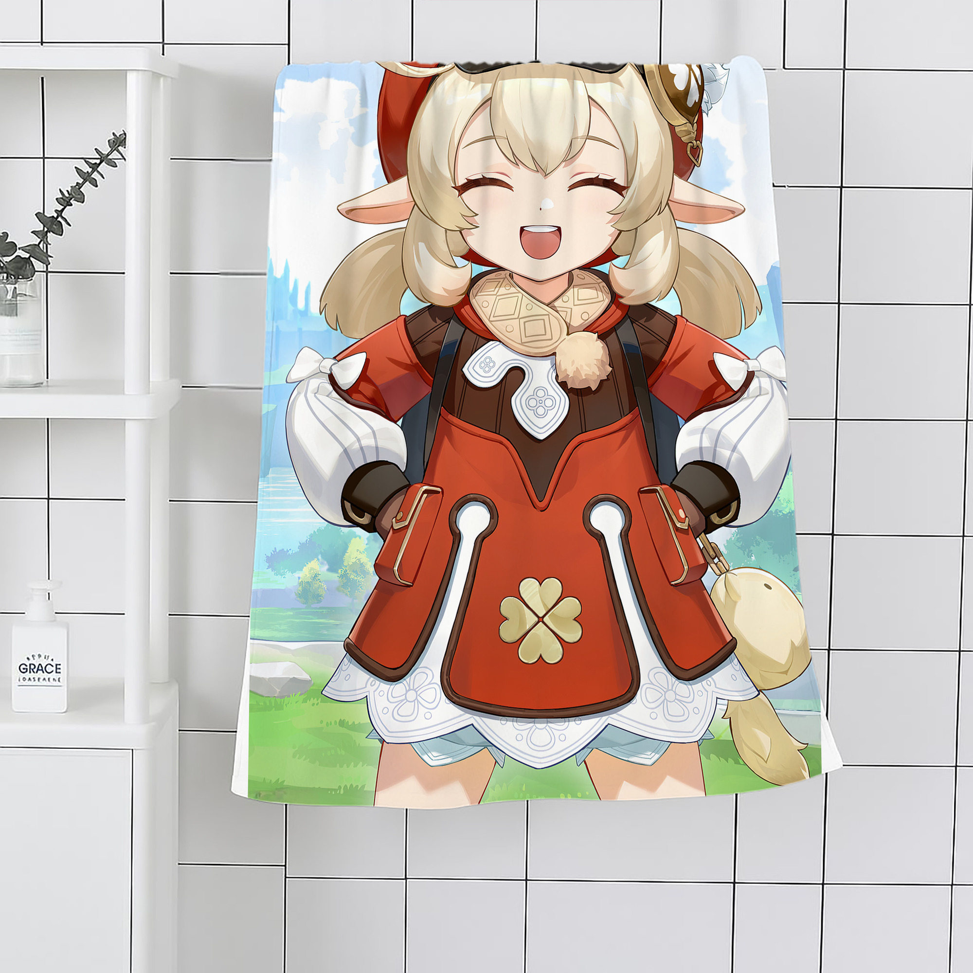 げんし神 genshin 大判バスタオル 70×140cm 吸水速乾 柔らかい肌触り