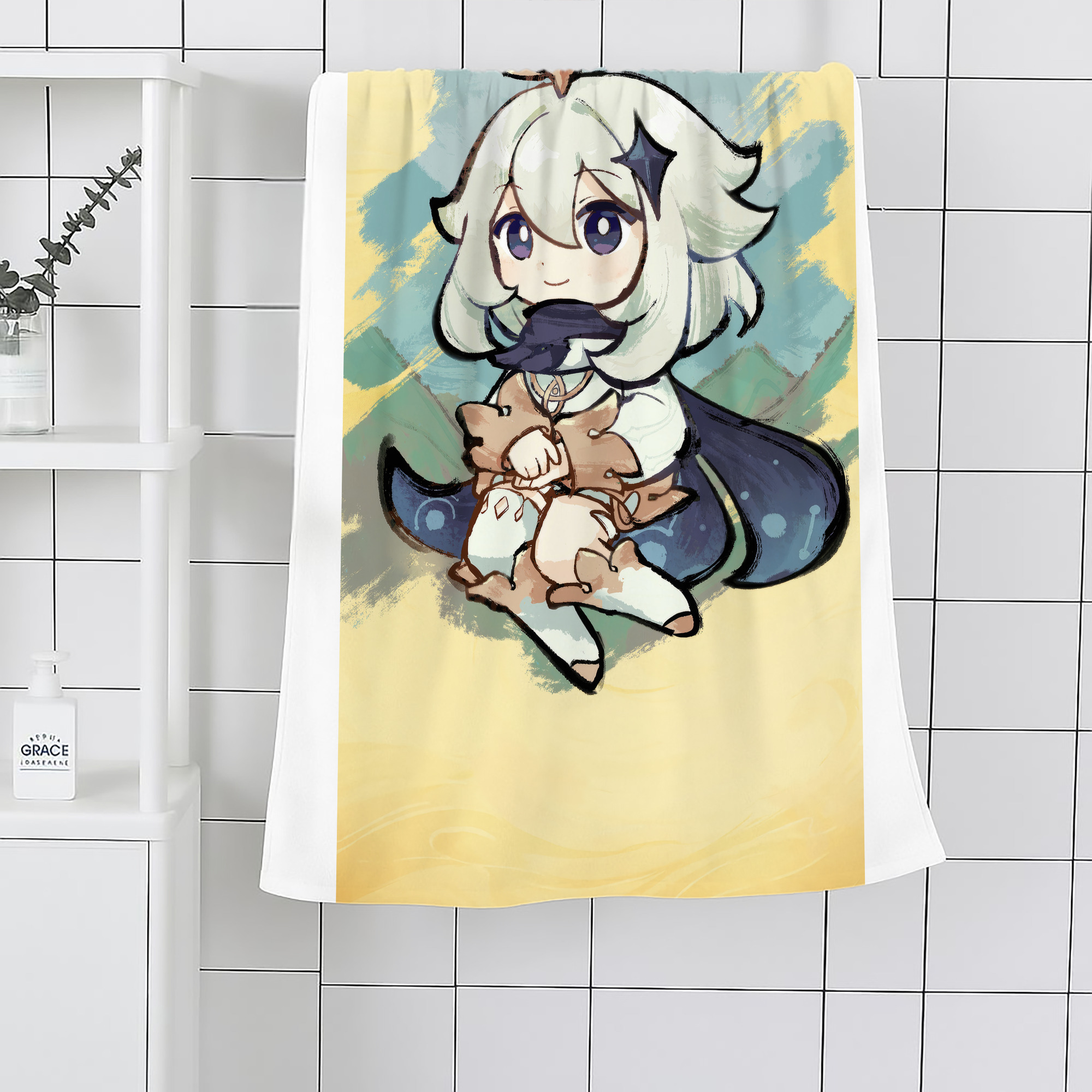 げんし神 genshin 大判バスタオル 70×140cm 吸水速乾 柔らかい肌触り