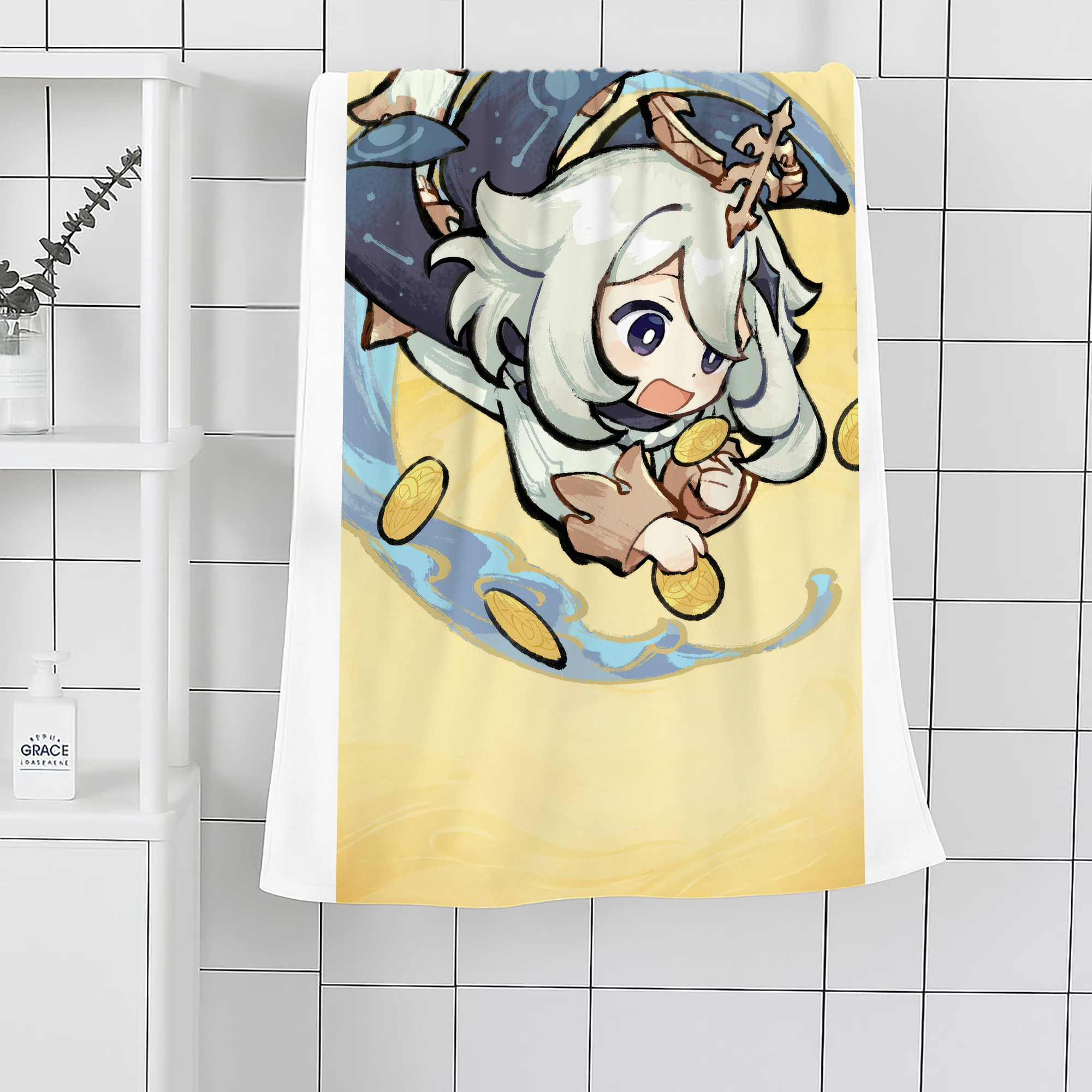 げんし神 genshin 大判バスタオル 70×140cm 吸水速乾 柔らかい肌触り