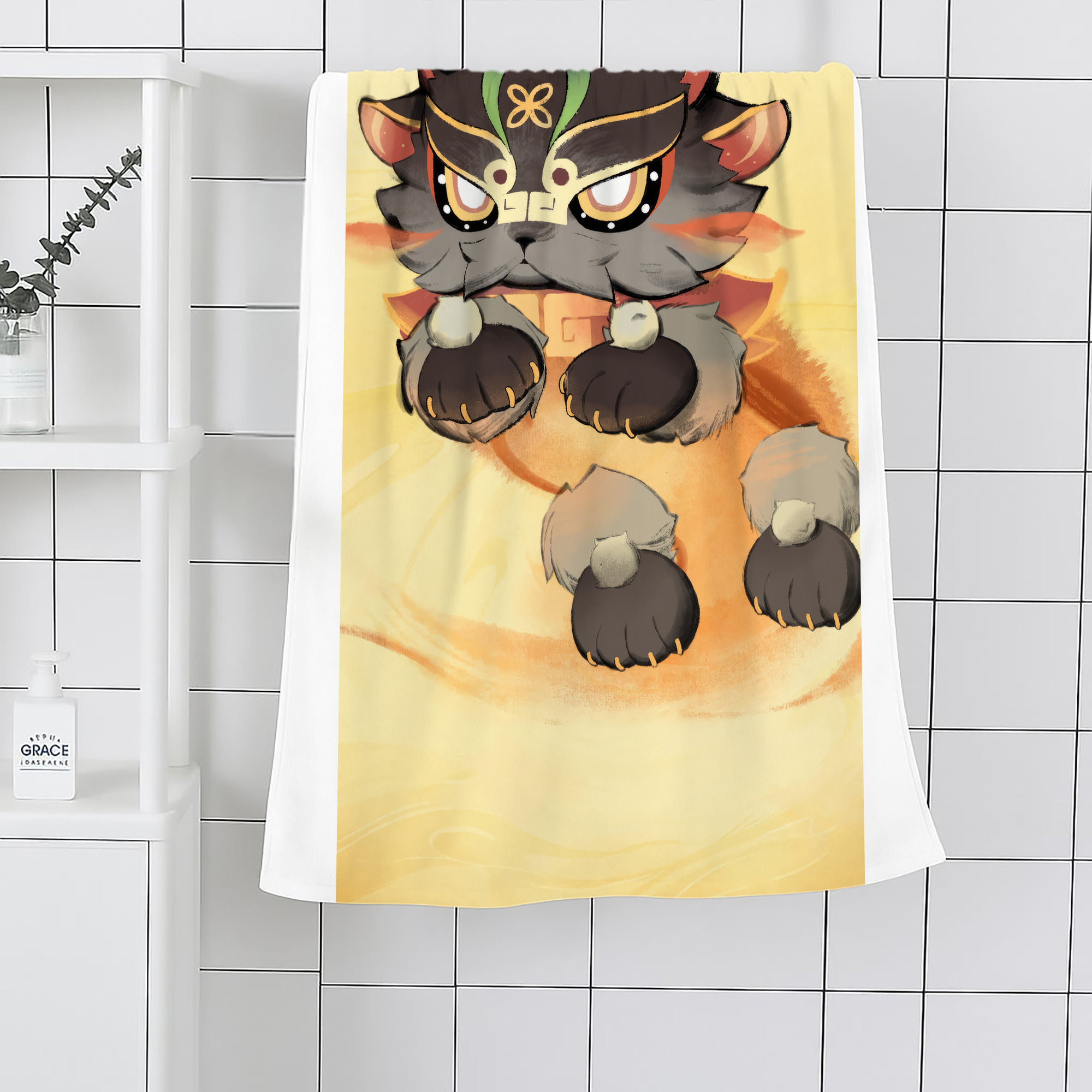 げんし神 genshin 大判バスタオル 70×140cm 吸水速乾 柔らかい肌触り