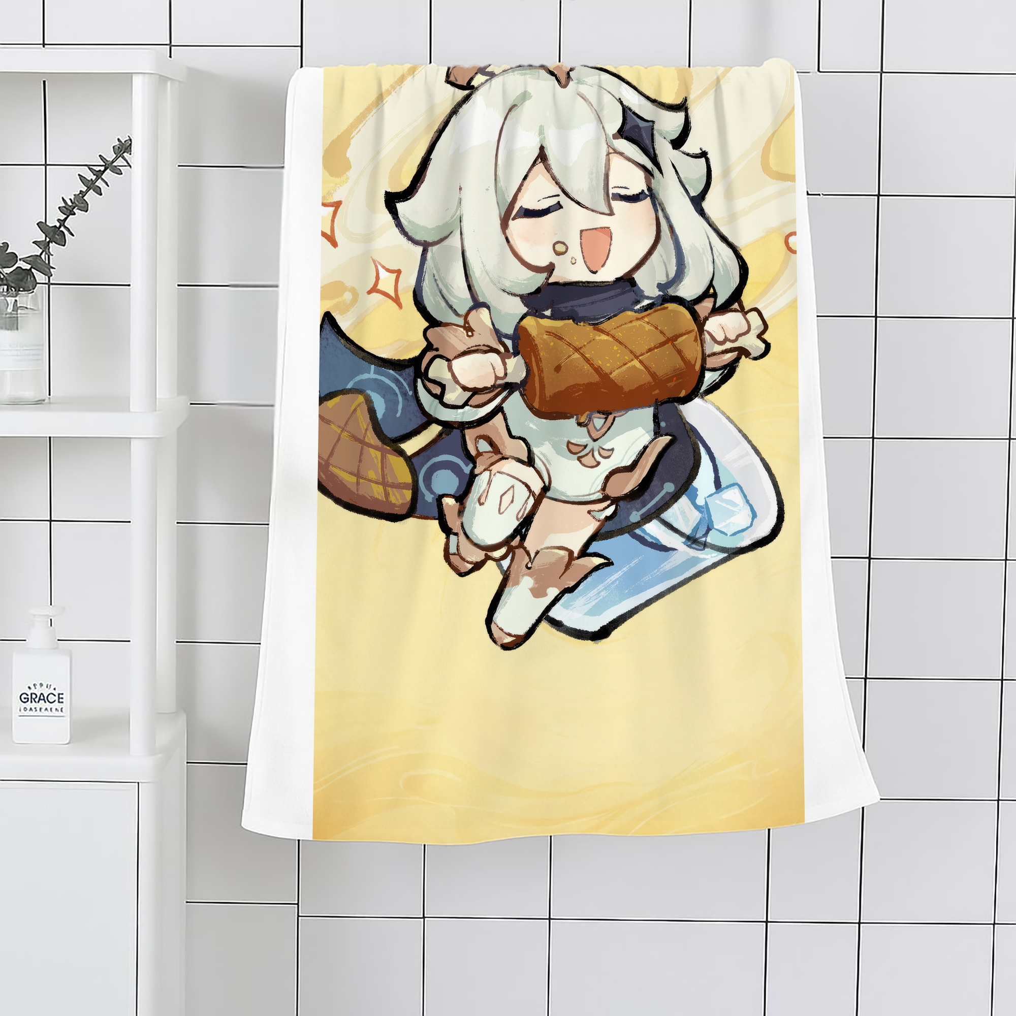 げんし神 genshin 大判バスタオル 70×140cm 吸水速乾 柔らかい肌触り