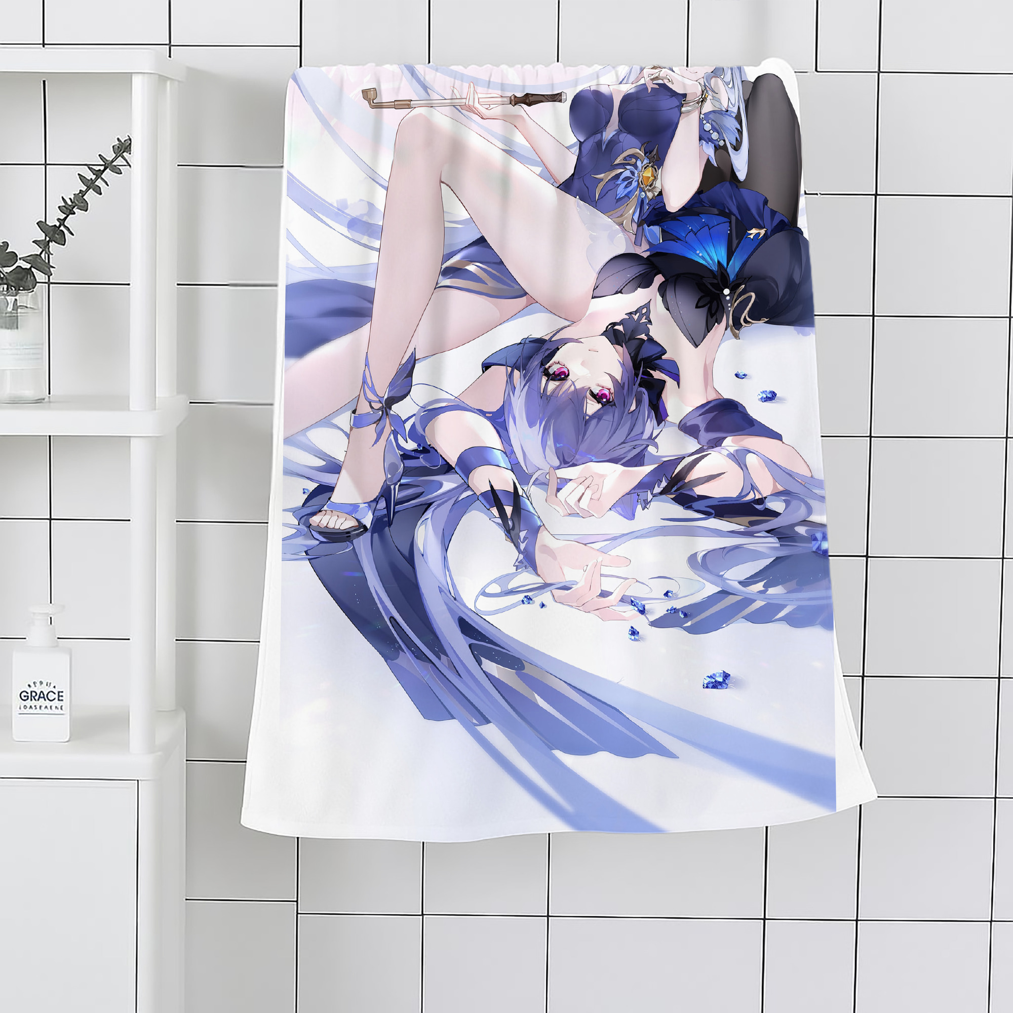 げんし神 genshin 大判バスタオル 70×140cm 吸水速乾 柔らかい肌触り