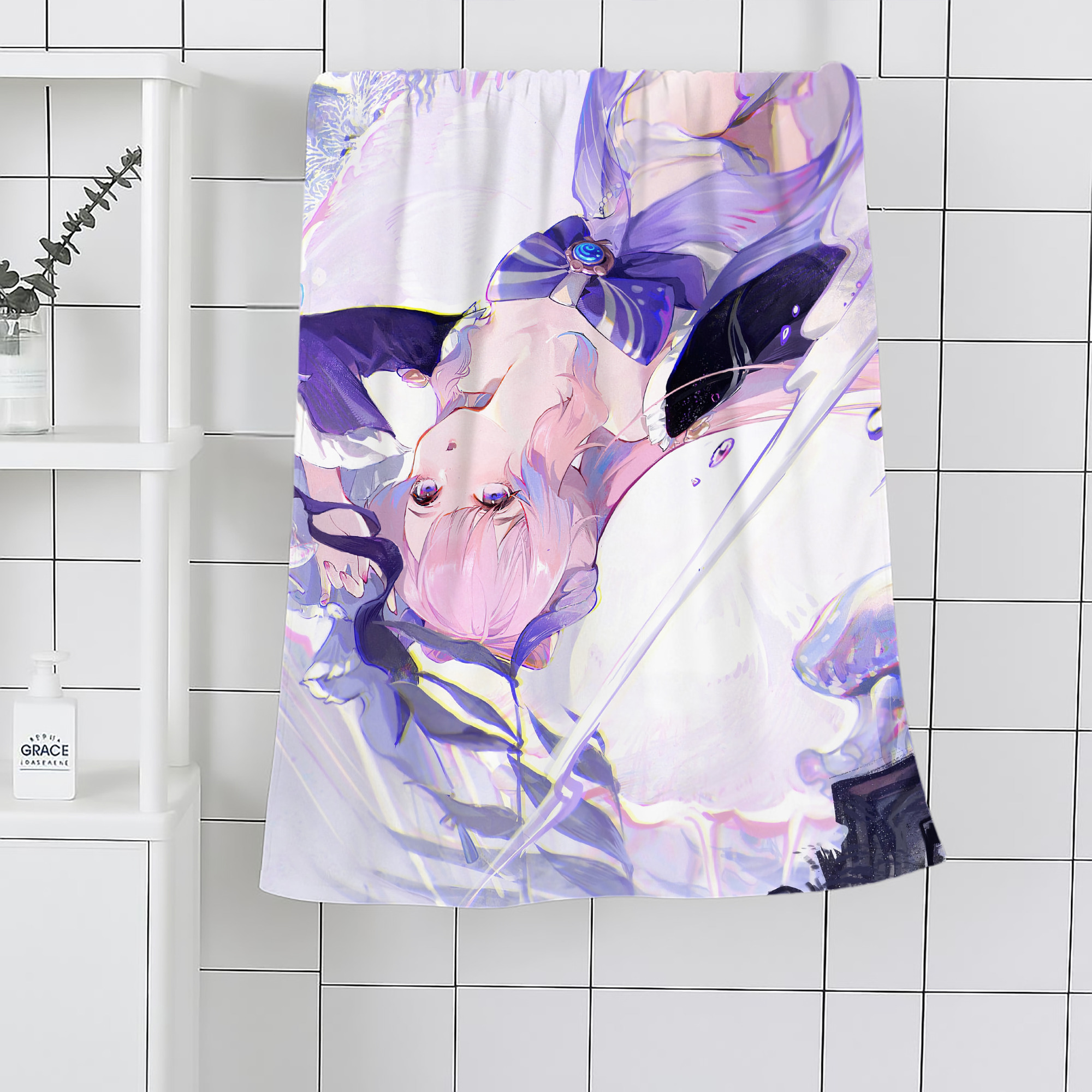 げんし神 genshin 大判バスタオル 70×140cm 吸水速乾 柔らかい肌触り