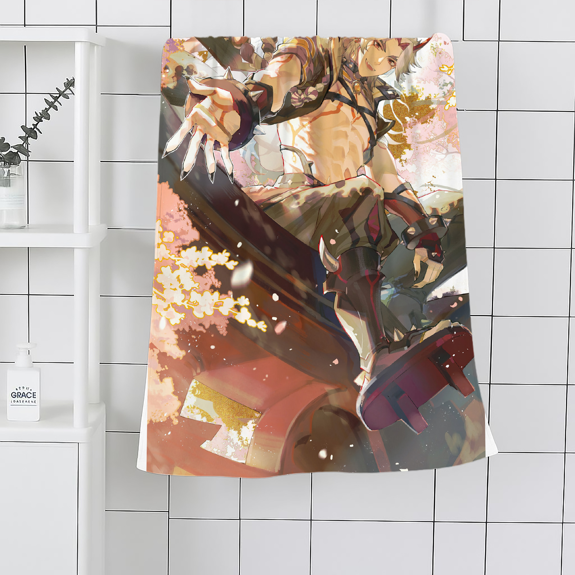 げんし神 genshin 大判バスタオル 70×140cm 吸水速乾 柔らかい肌触り