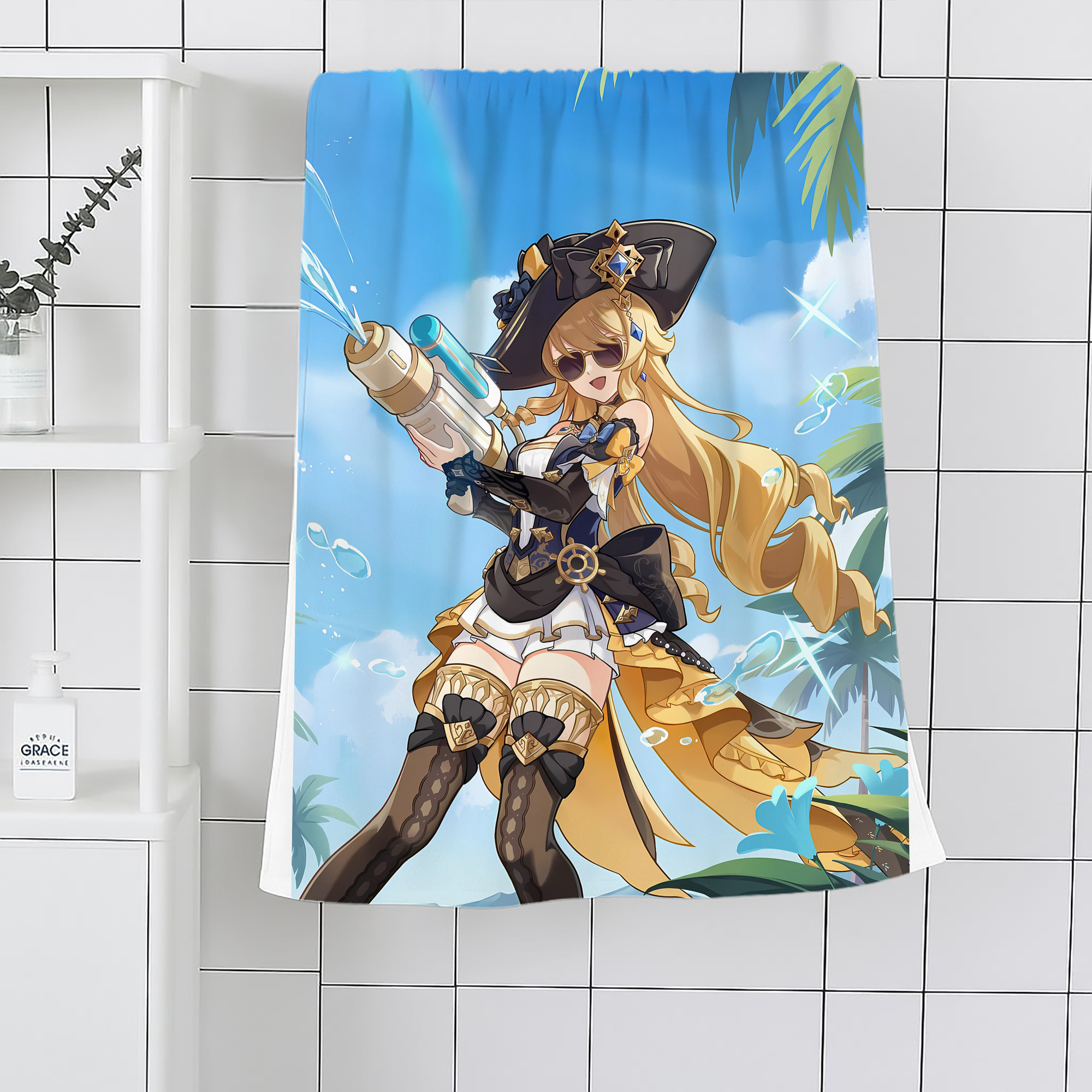 げんし神 genshin 大判バスタオル 70×140cm 吸水速乾 柔らかい肌触り