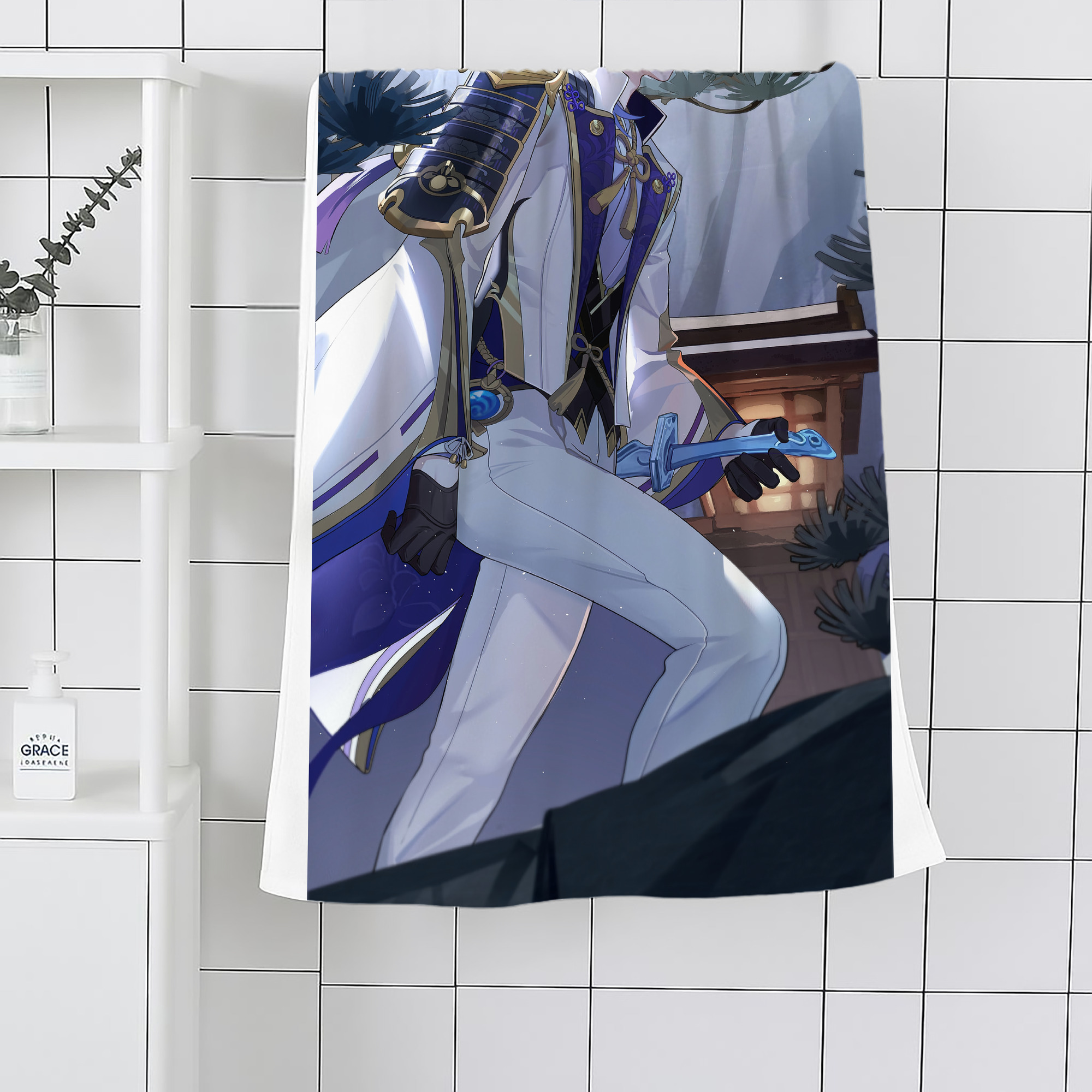 げんし神 genshin 大判バスタオル 70×140cm 吸水速乾 柔らかい肌触り