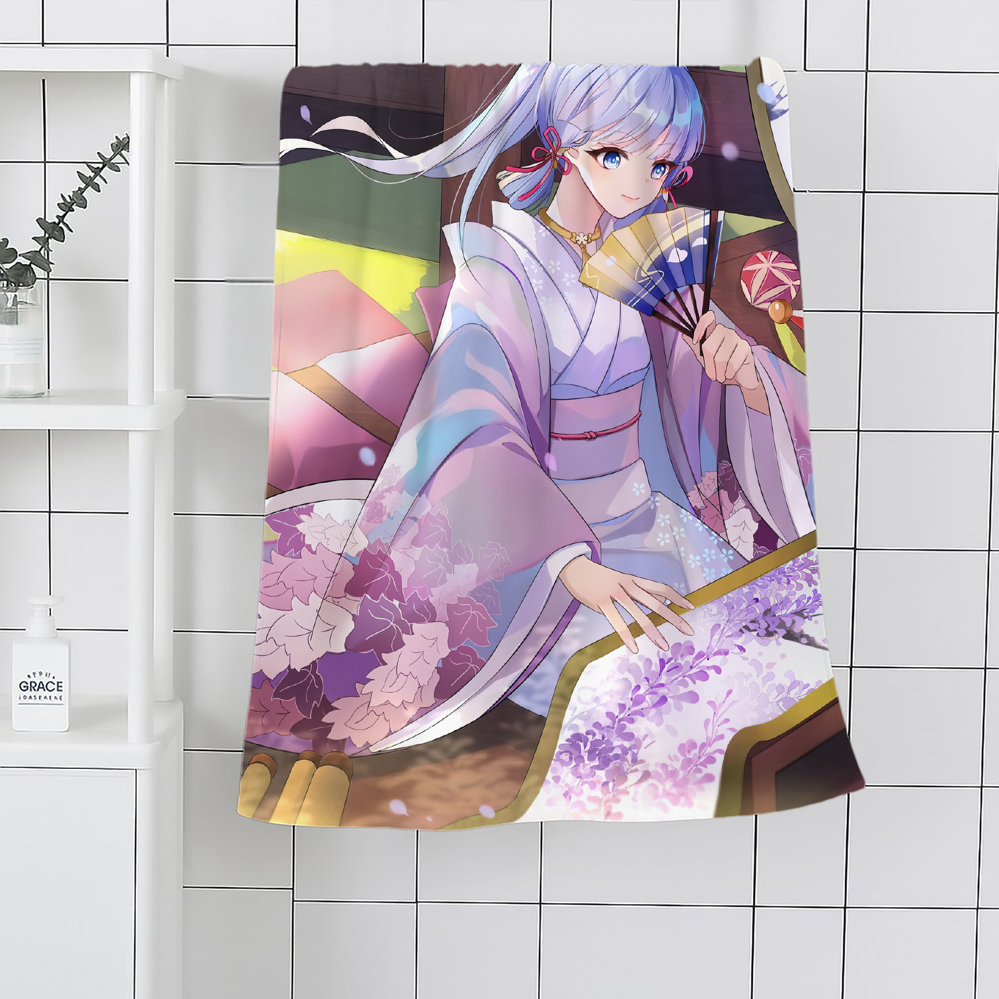 げんし神 genshin 大判バスタオル 70×140cm 吸水速乾 柔らかい肌触り