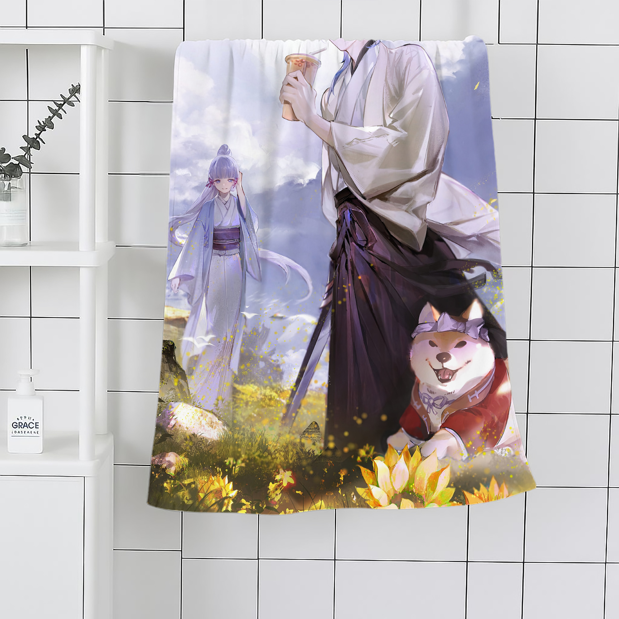 げんし神 genshin 大判バスタオル 70×140cm 吸水速乾 柔らかい肌触り