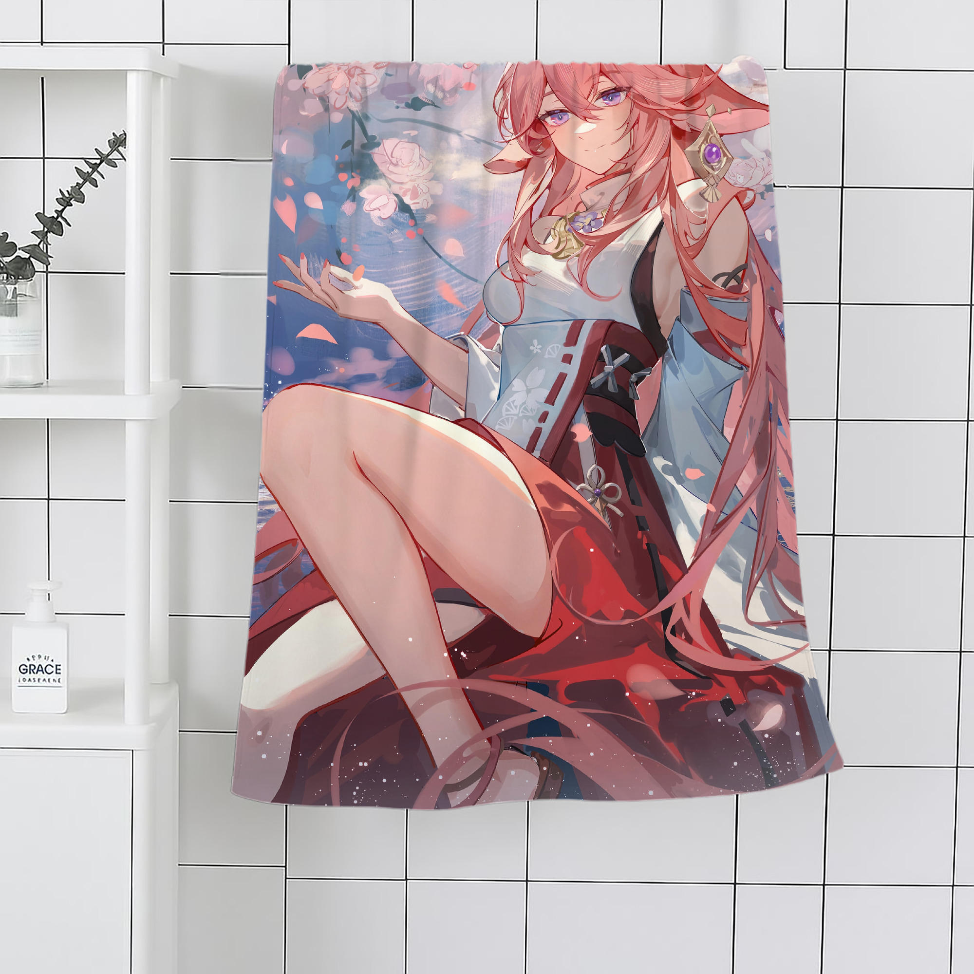 げんし神 genshin 大判バスタオル 70×140cm 吸水速乾 柔らかい肌触り