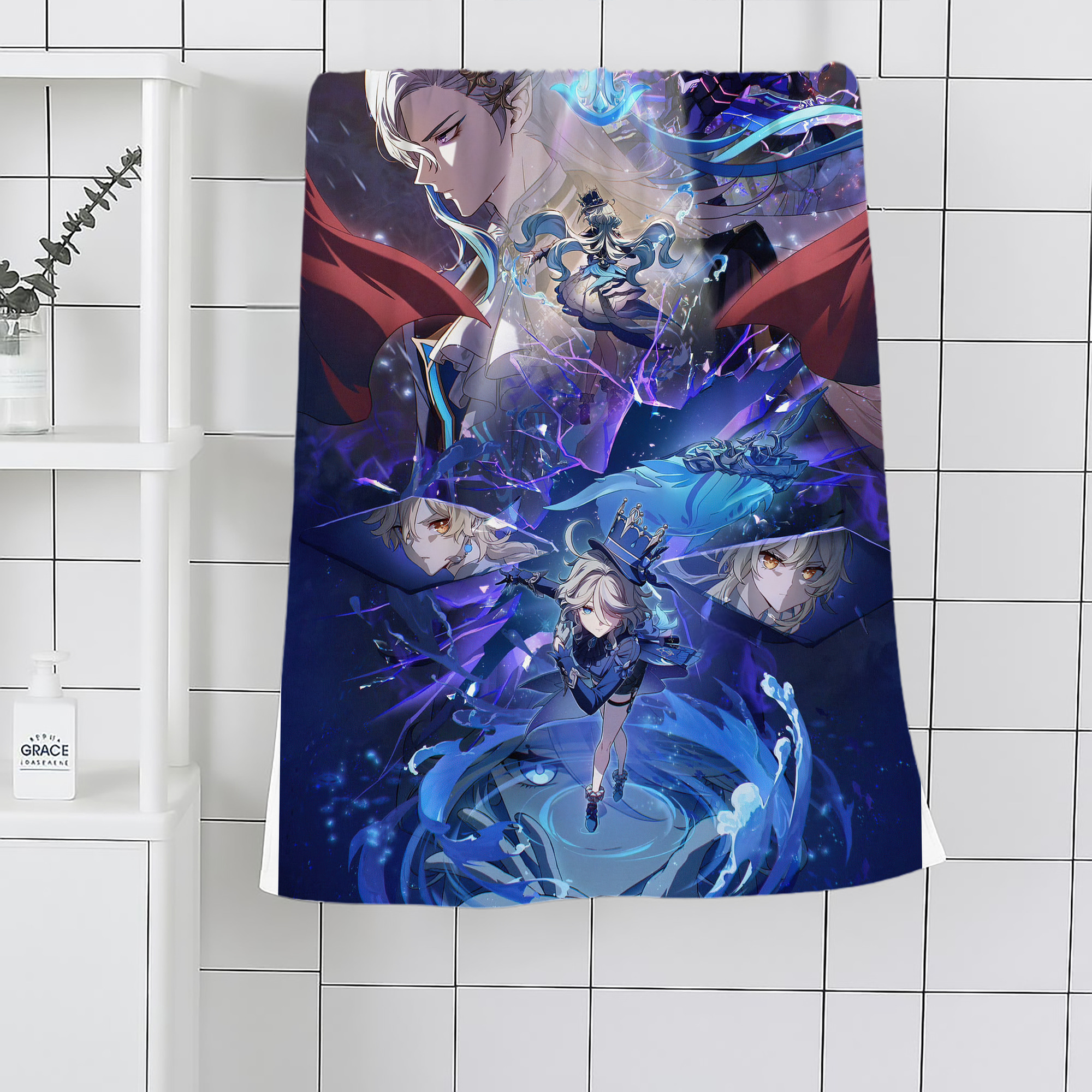 げんし神 genshin 大判バスタオル 70×140cm 吸水速乾 柔らかい肌触り