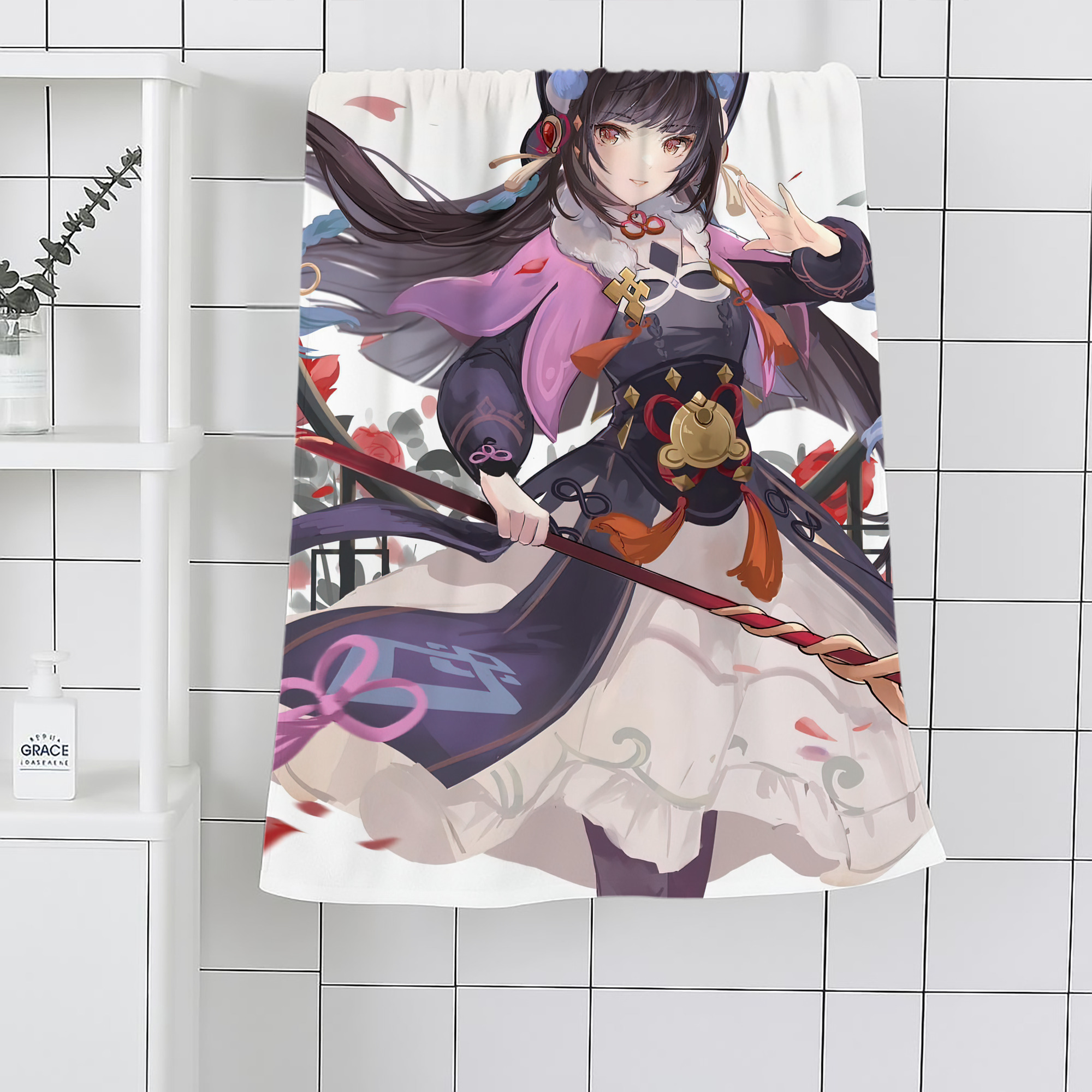 げんし神 genshin 大判バスタオル 70×140cm 吸水速乾 柔らかい肌触り