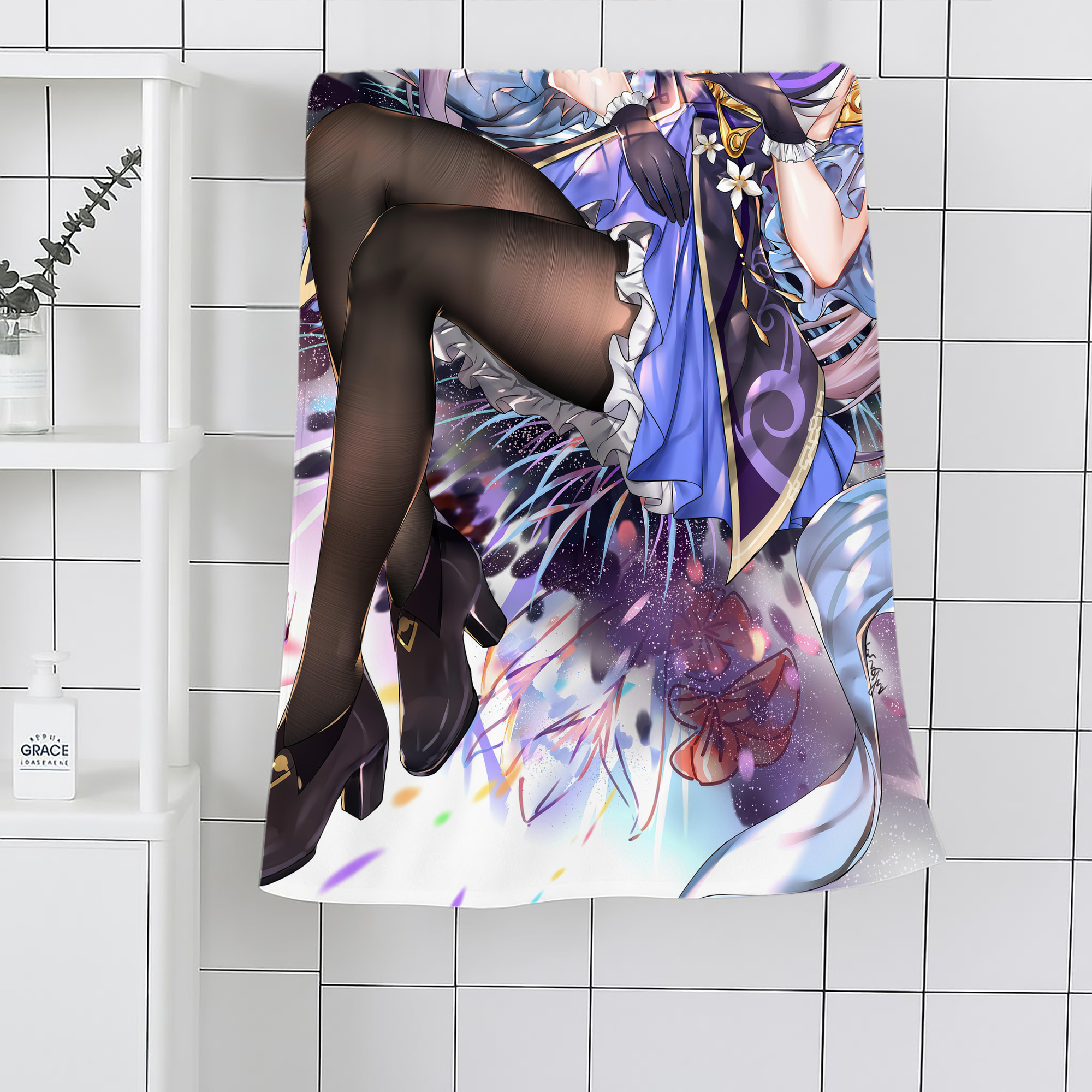 げんし神 genshin 大判バスタオル 70×140cm 吸水速乾 柔らかい肌触り