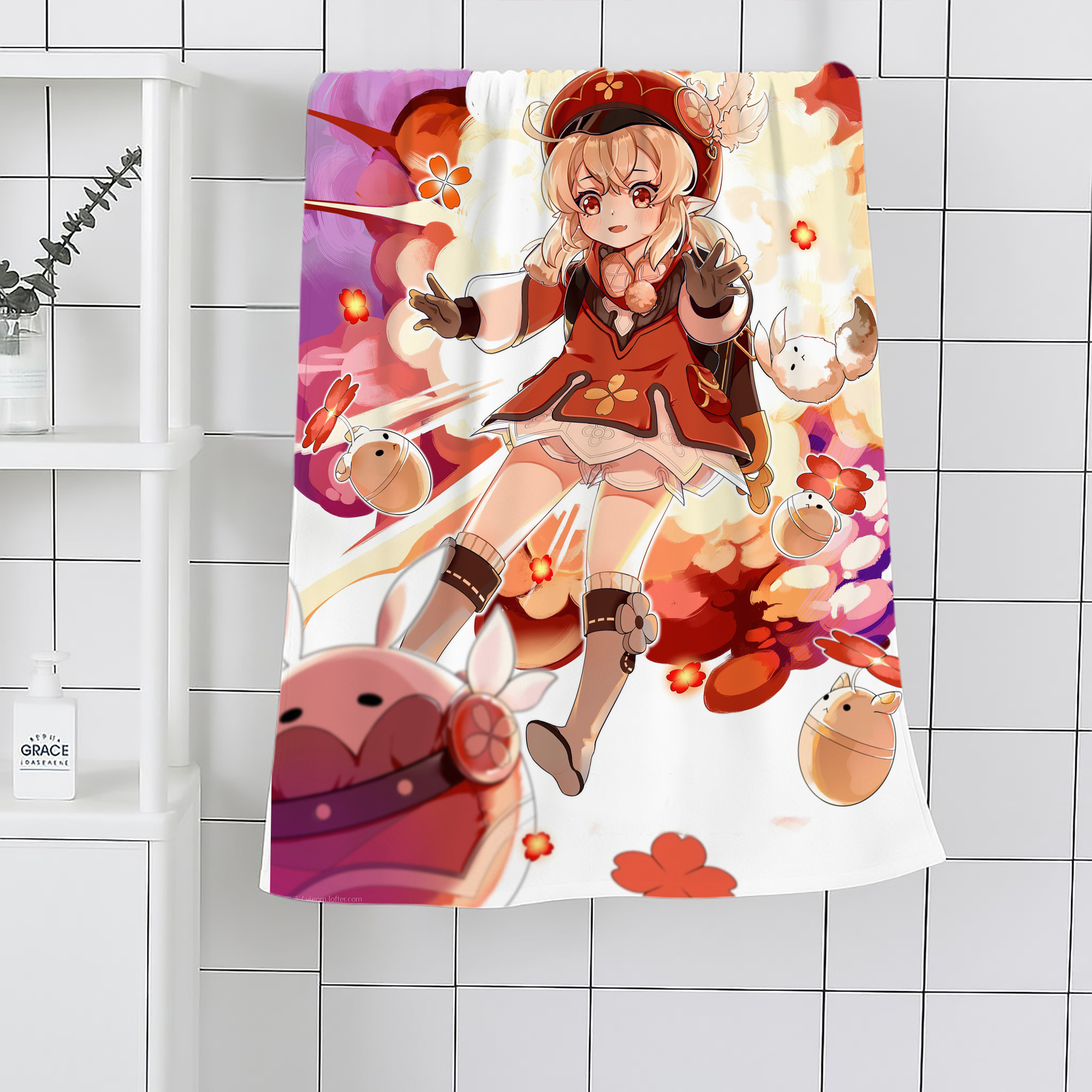 げんし神 genshin 大判バスタオル 70×140cm 吸水速乾 柔らかい肌触り