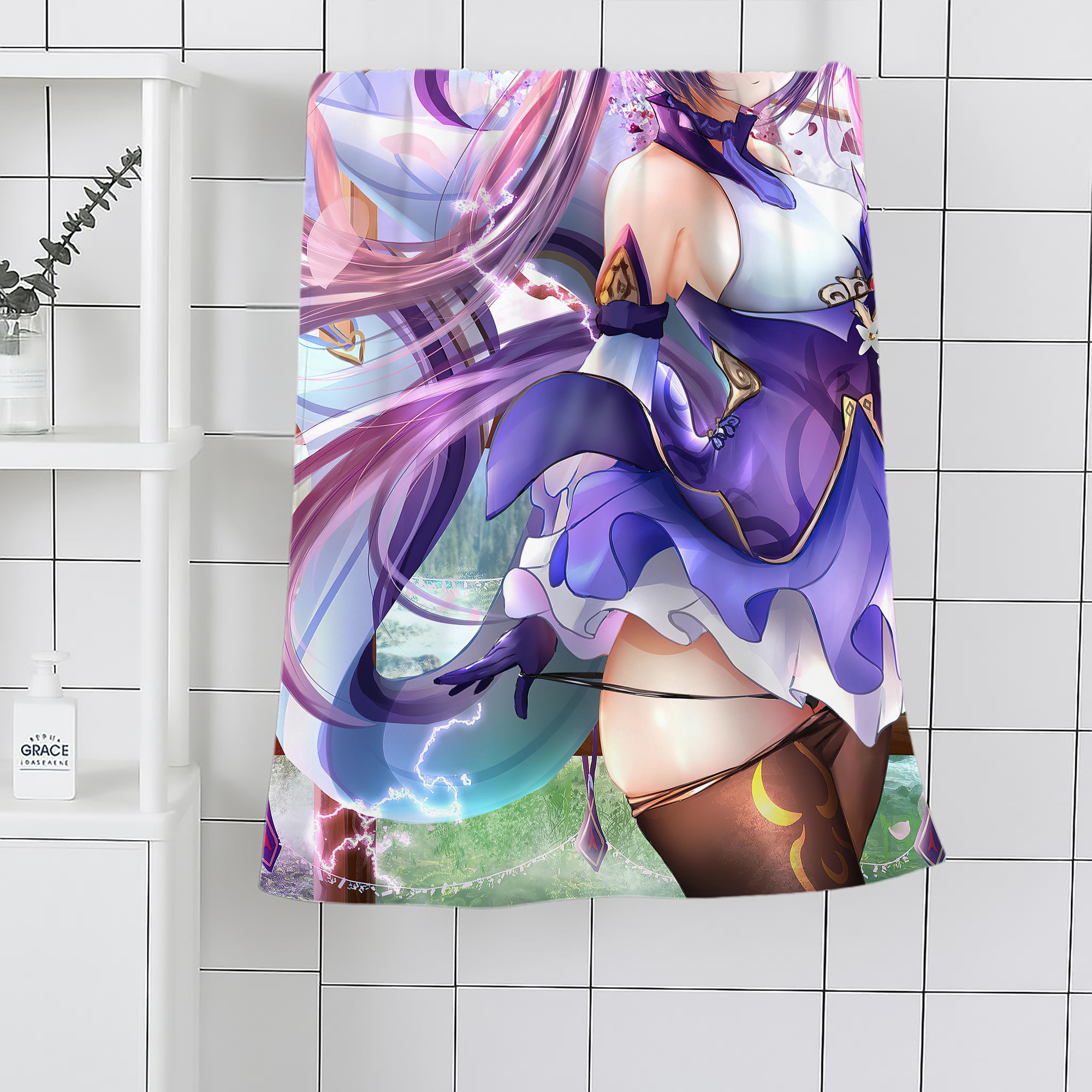 げんし神 genshin 大判バスタオル 70×140cm 吸水速乾 柔らかい肌触り