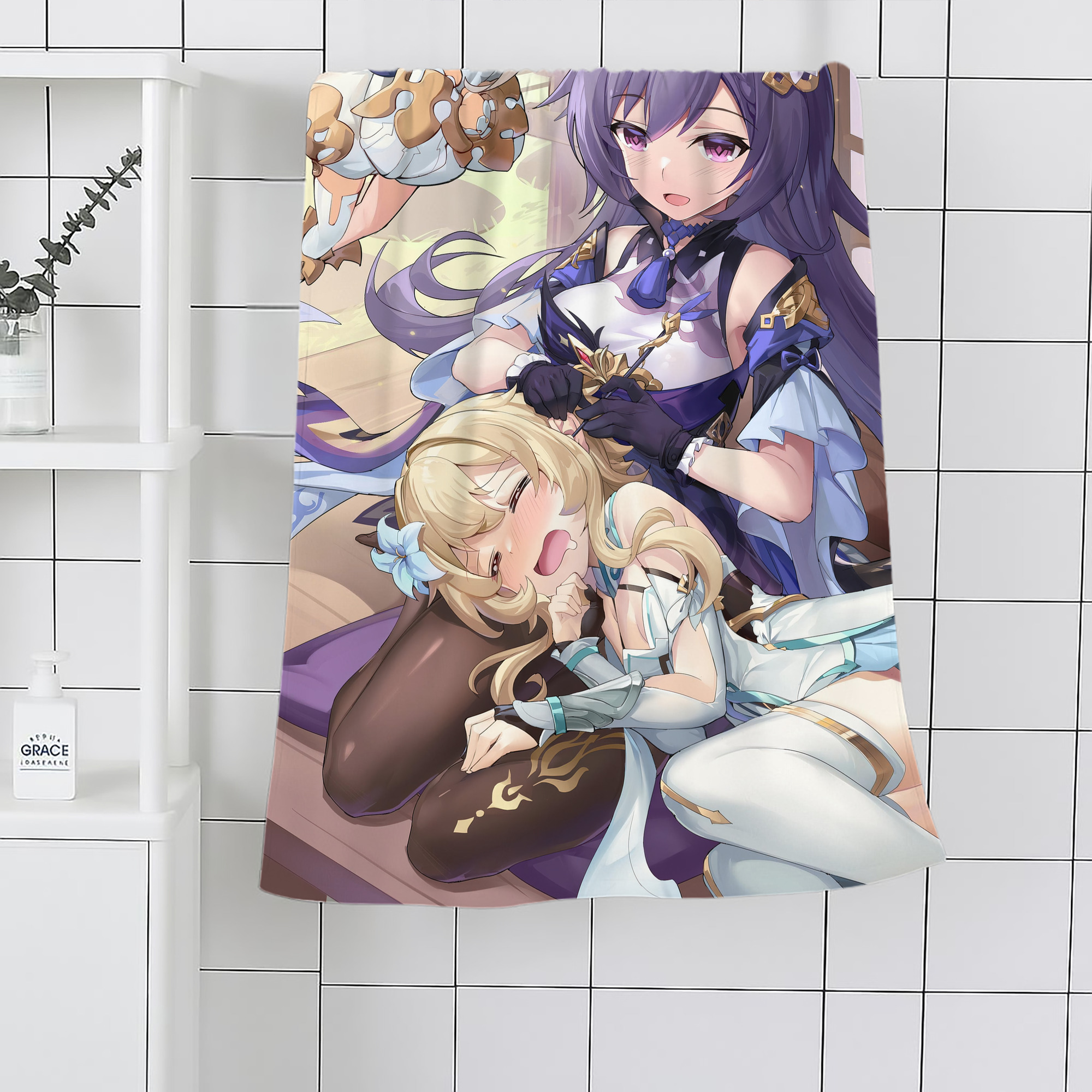 げんし神 genshin 大判バスタオル 70×140cm 吸水速乾 柔らかい肌触り