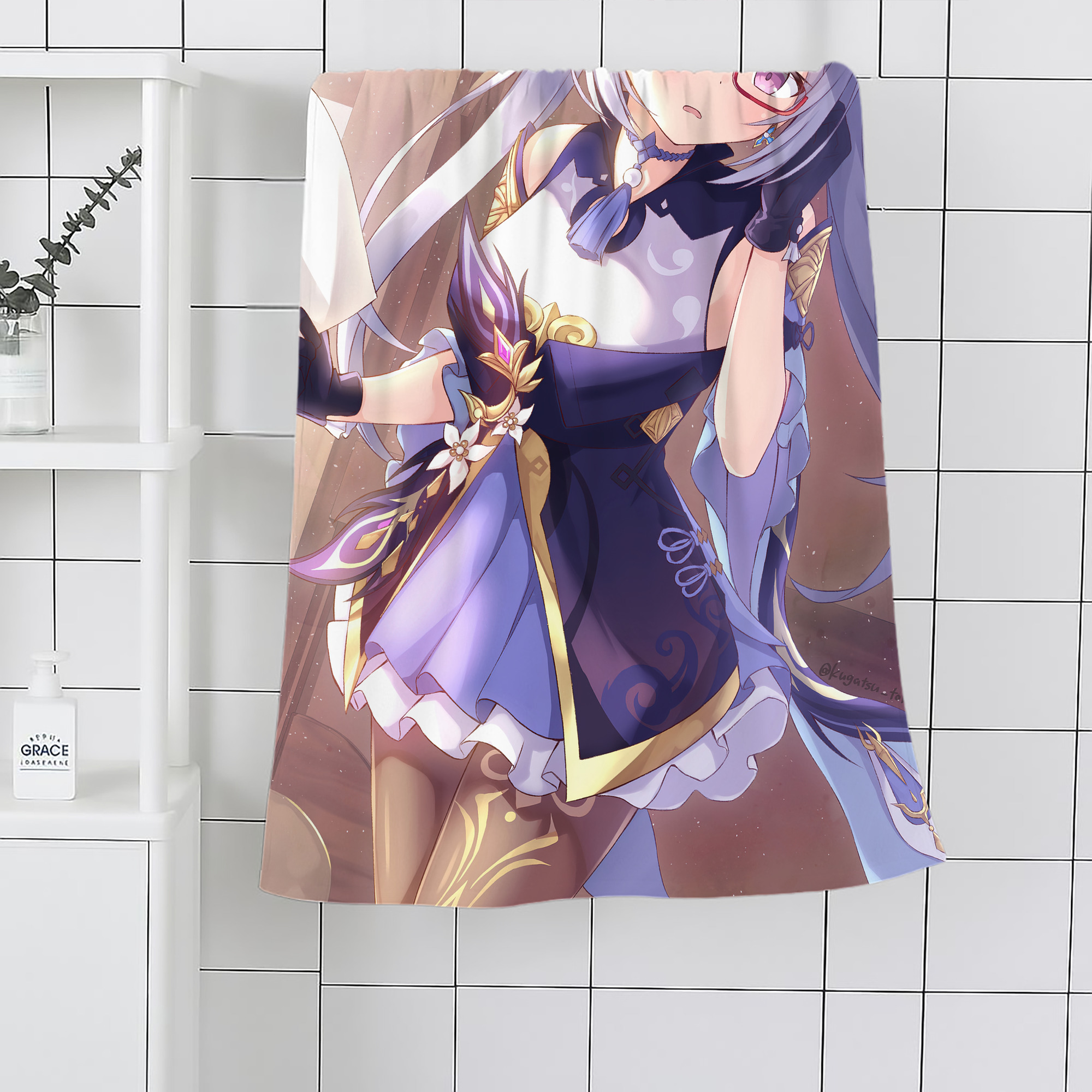 げんし神 genshin 大判バスタオル 70×140cm 吸水速乾 柔らかい肌触り