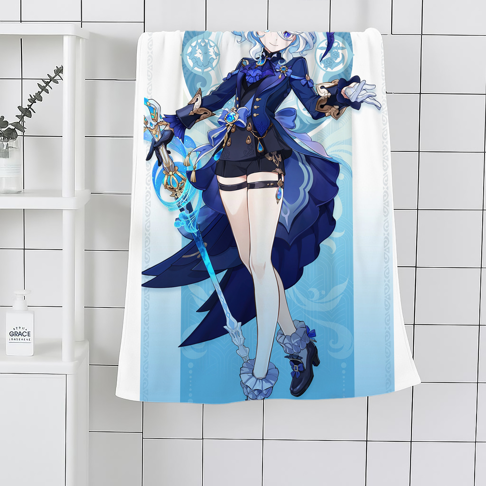 げんし神 genshin 大判バスタオル 70×140cm 吸水速乾 柔らかい肌触り