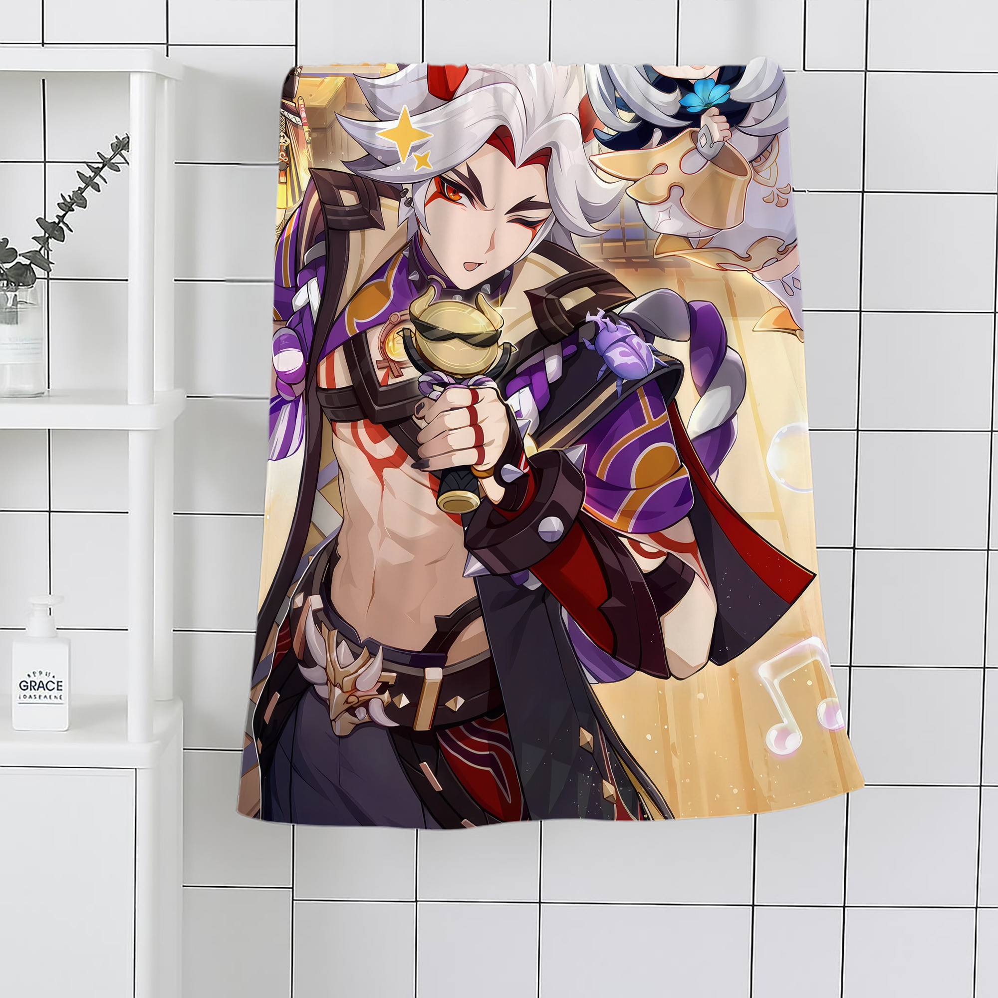 げんし神 genshin 大判バスタオル 70×140cm 吸水速乾 柔らかい肌触り