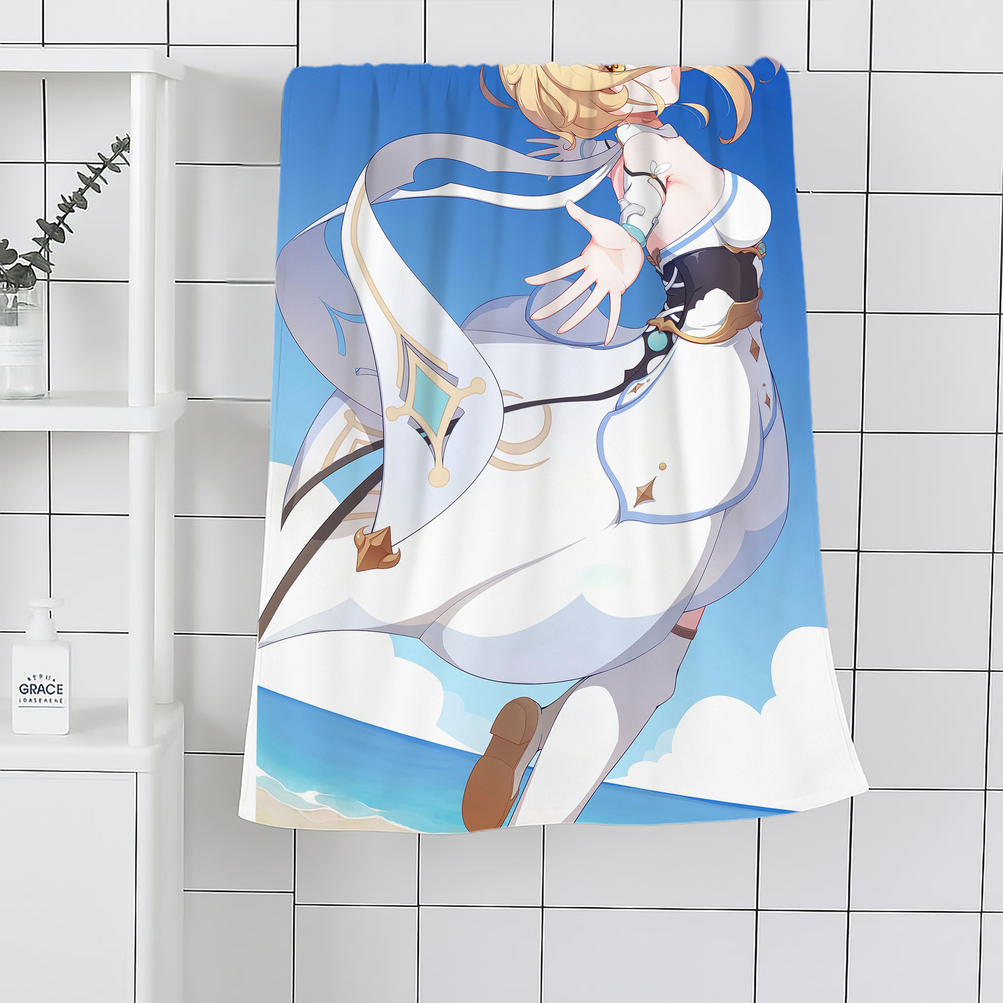 げんし神 genshin 大判バスタオル 70×140cm 吸水速乾 柔らかい肌触り