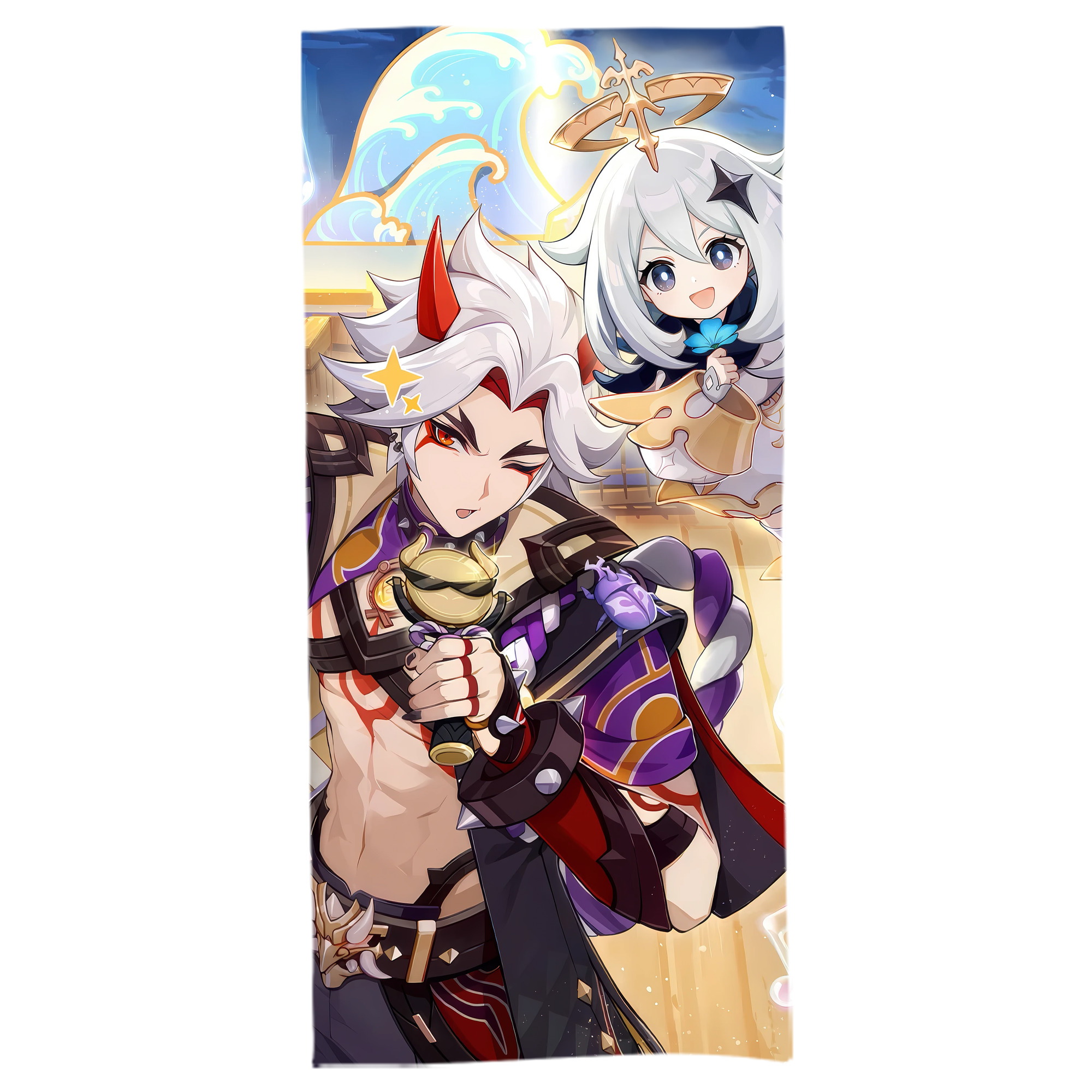 げんし神 genshin 大判バスタオル 70×140cm 吸水速乾 柔らかい肌触り