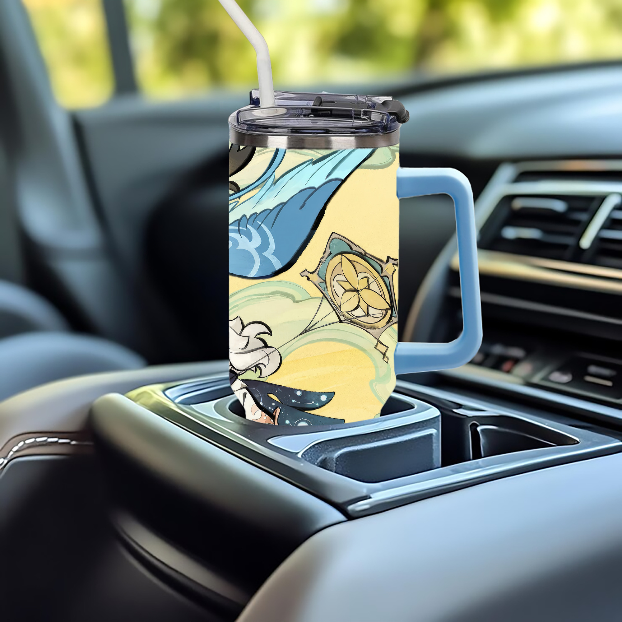 げんし神 genshin 1200ｍLフルプリント車用タンブラー