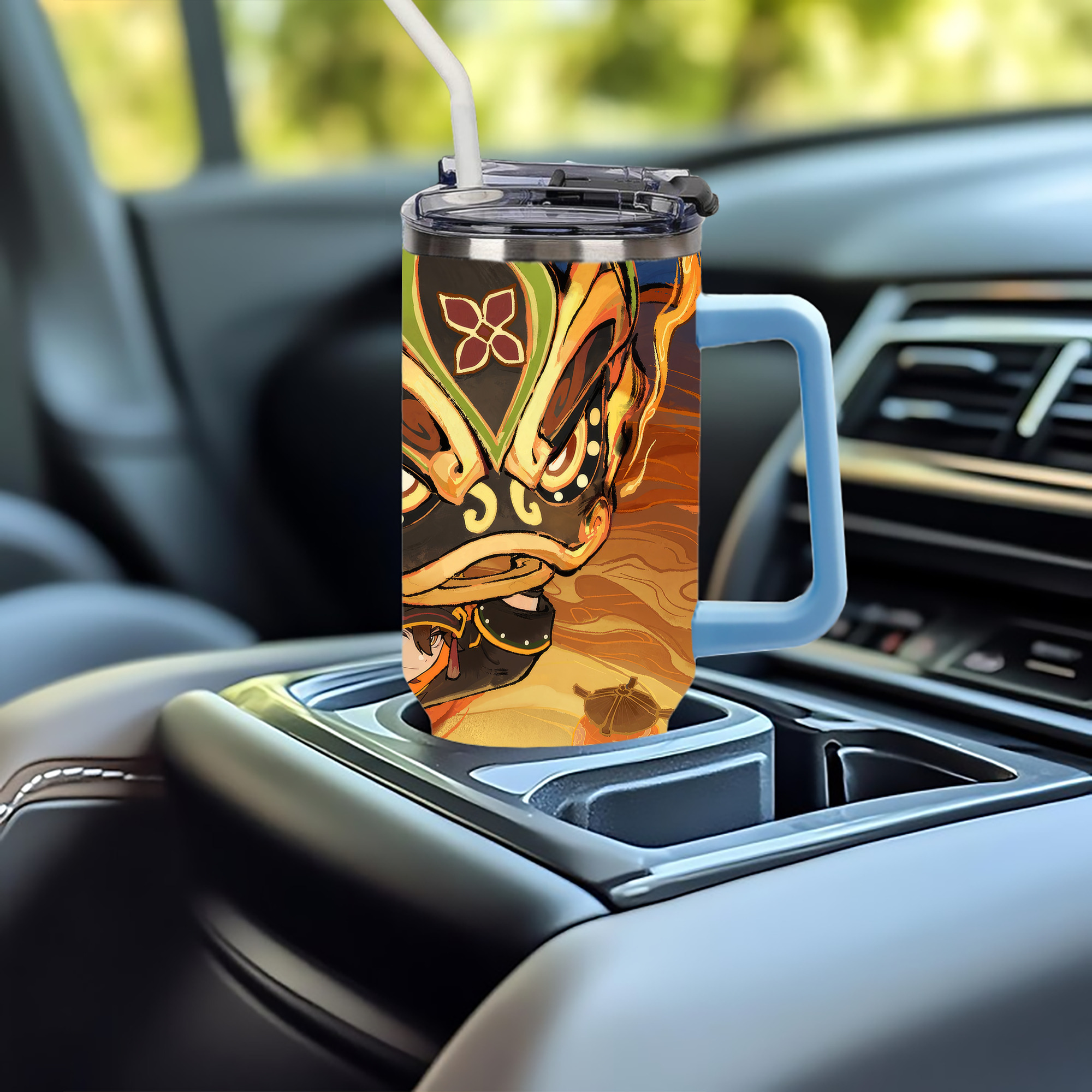 げんし神 genshin 1200ｍLフルプリント車用タンブラー