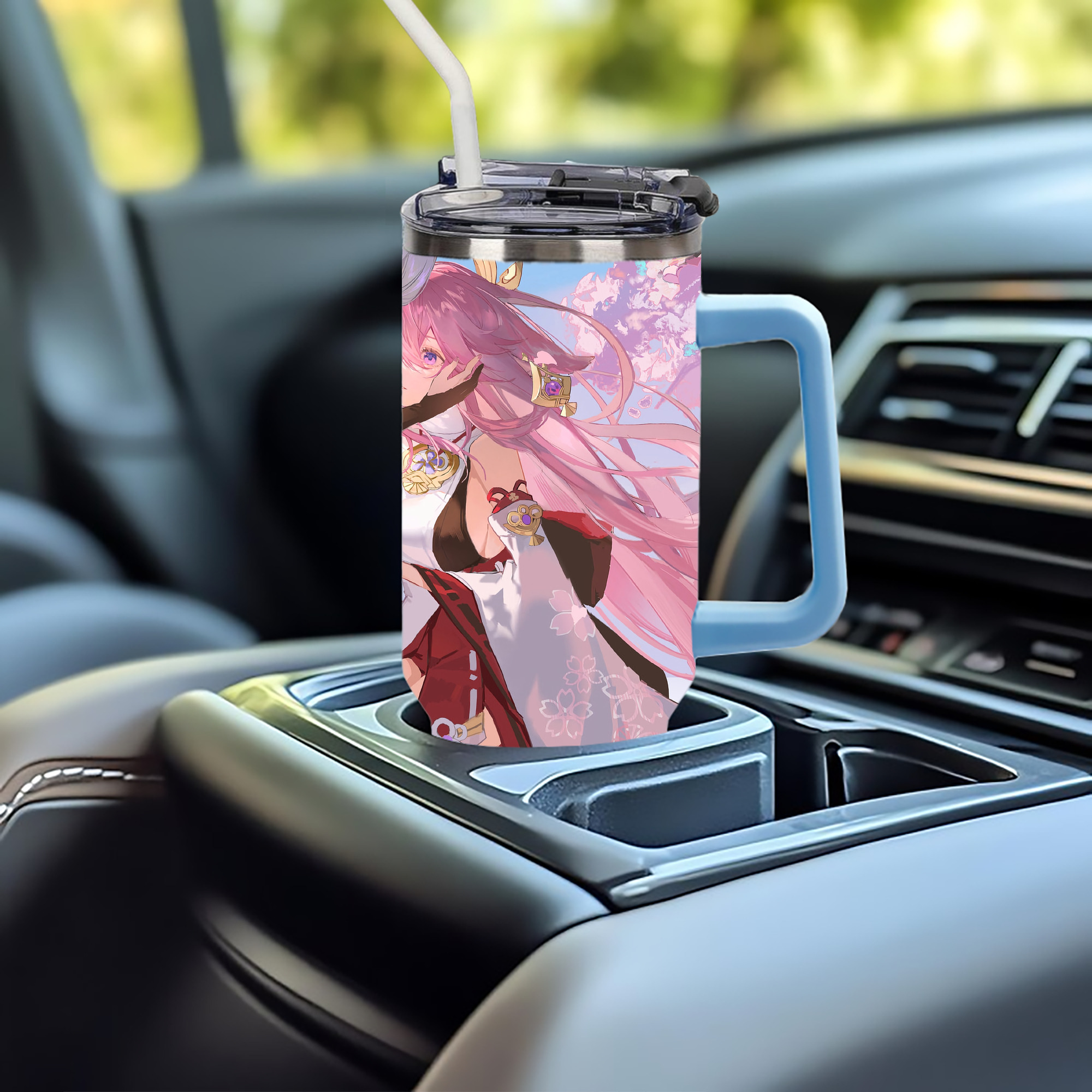 げんし神 genshin 1200ｍLフルプリント車用タンブラー