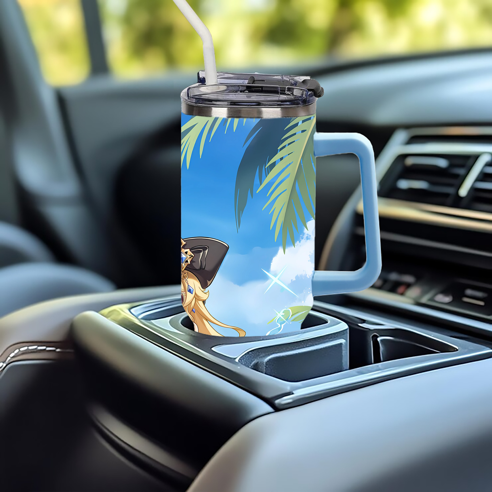 げんし神 genshin 1200ｍLフルプリント車用タンブラー