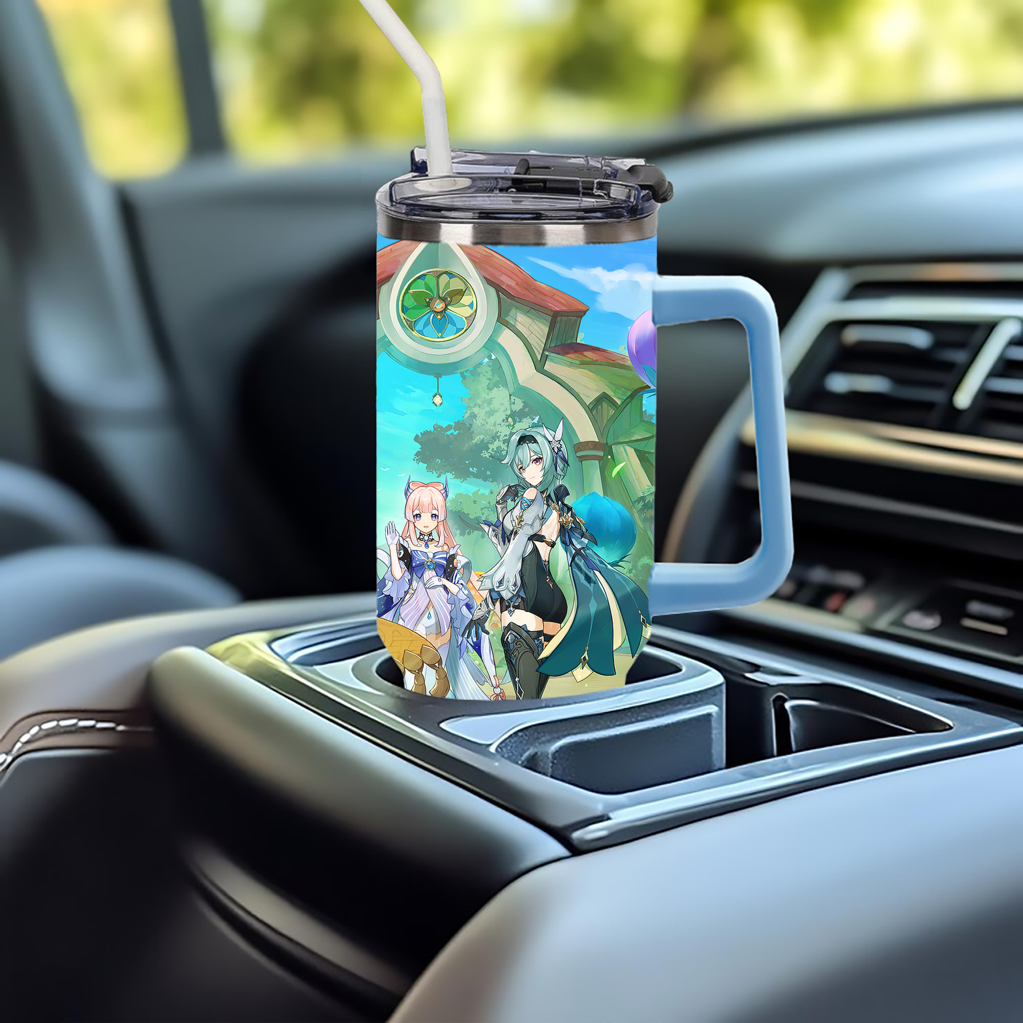 げんし神 genshin 1200ｍLフルプリント車用タンブラー