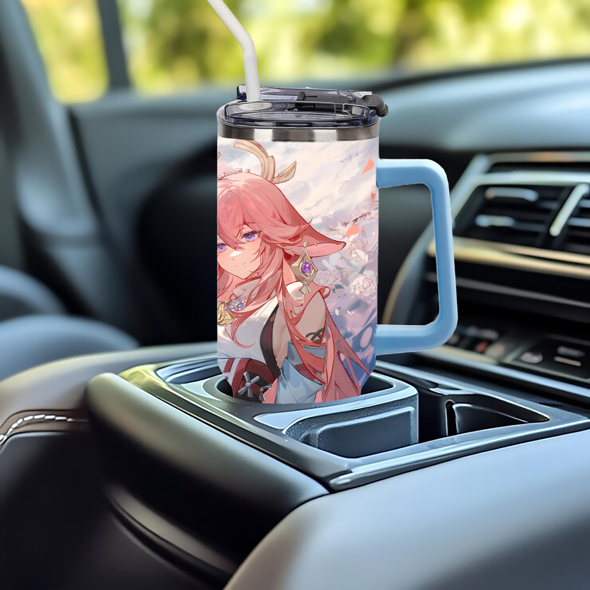 げんし神 genshin 1200ｍLフルプリント車用タンブラー