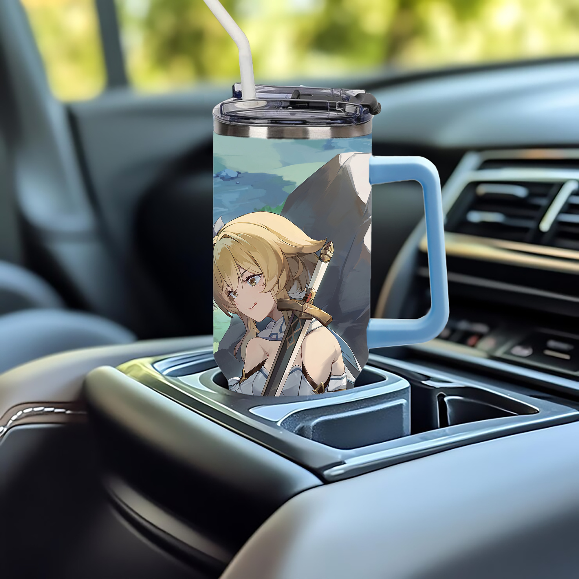 げんし神 genshin 1200ｍLフルプリント車用タンブラー