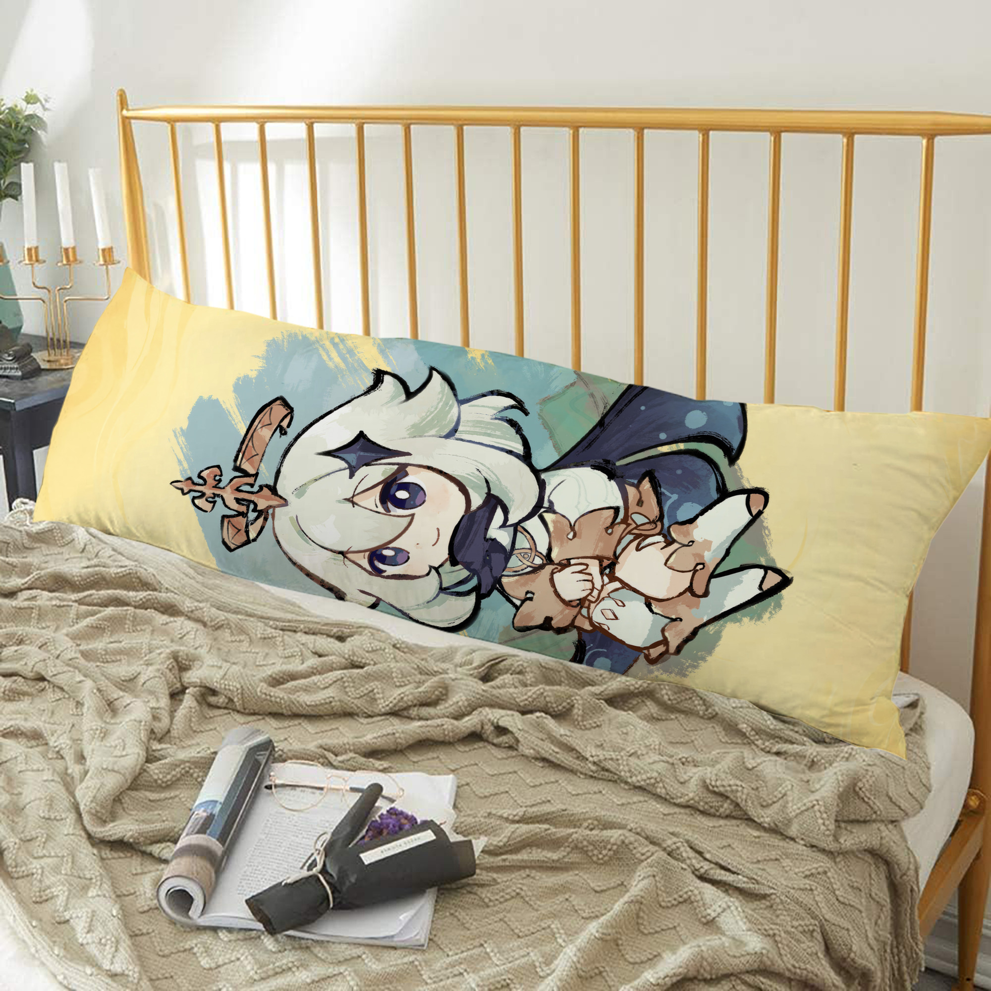 げんし神 genshin ロング抱き枕カバー 両面プリントタイプ（サイズ選択可）