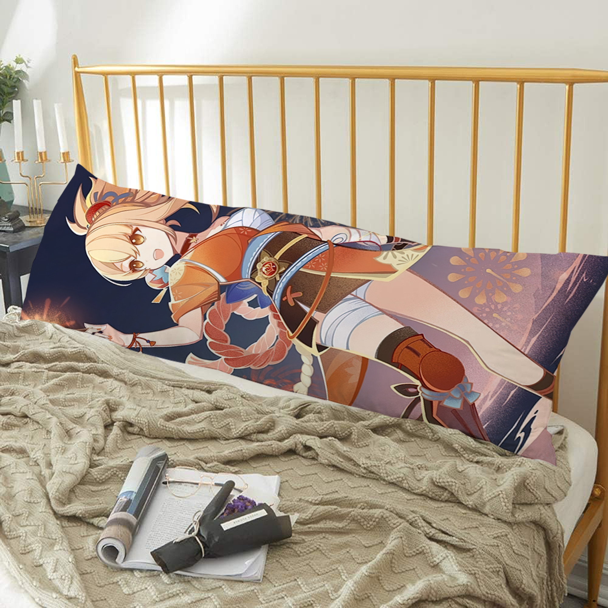 げんし神 genshin ロング抱き枕カバー 両面プリントタイプ（サイズ選択可）