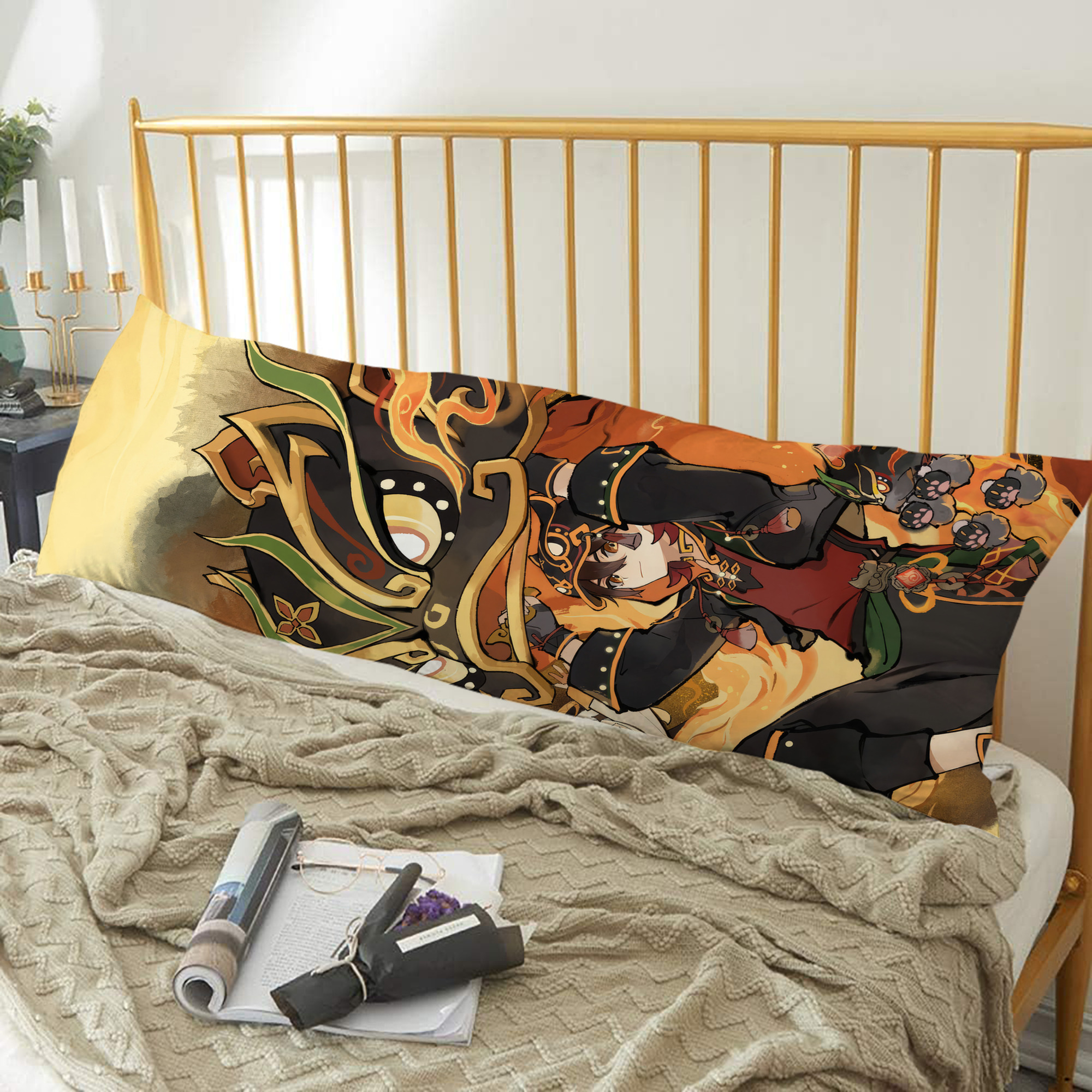 げんし神 genshin ロング抱き枕カバー 両面プリントタイプ（サイズ選択可）