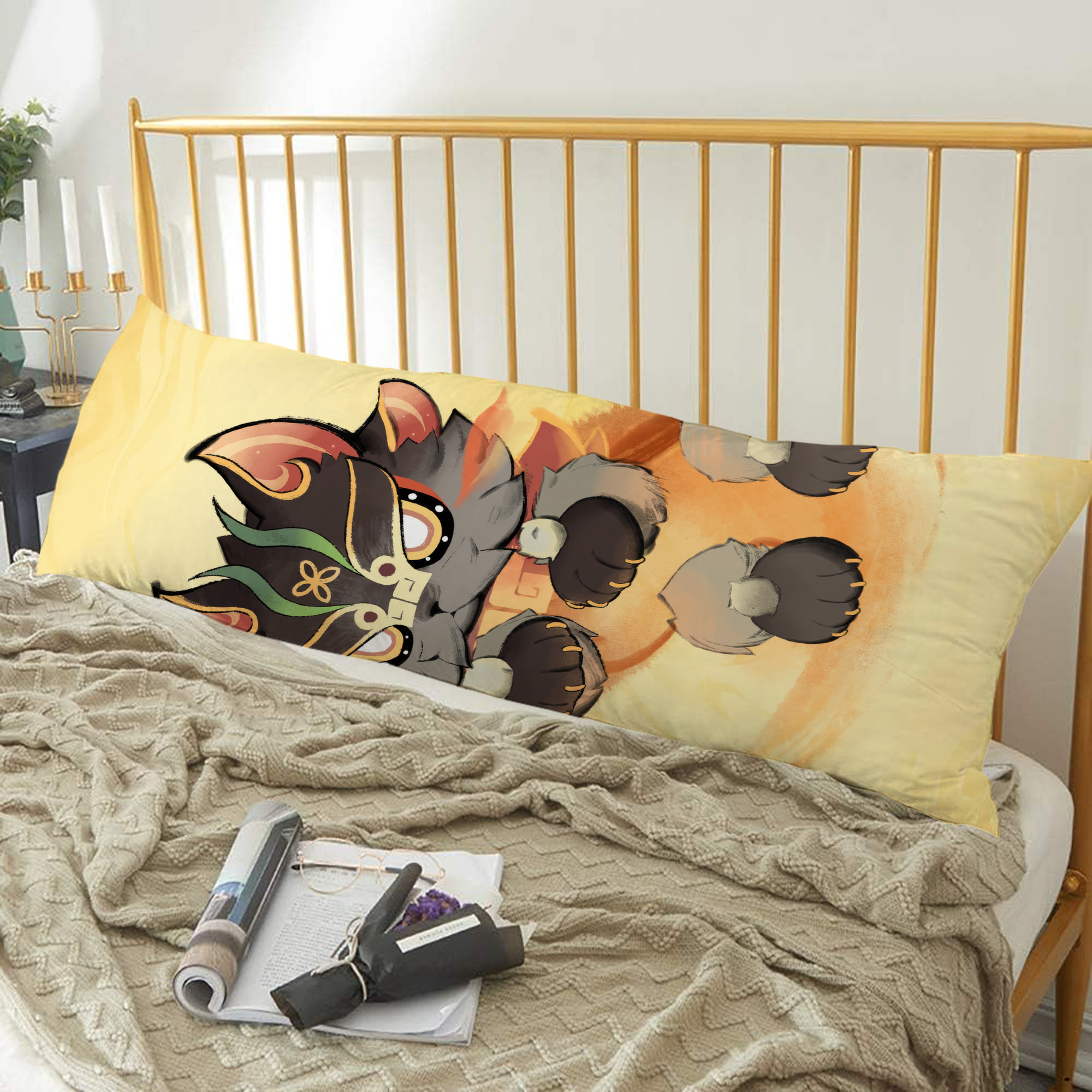 げんし神 genshin ロング抱き枕カバー 両面プリントタイプ（サイズ選択可）