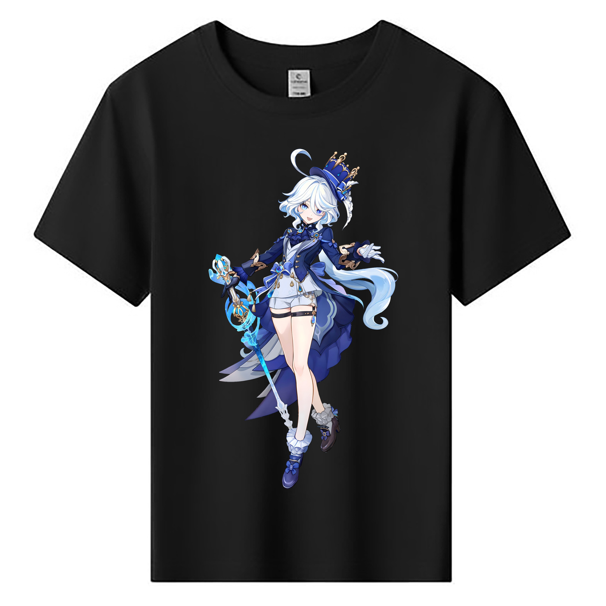 げんし神 フリーナ genshin Furina 綿100％キッズTシャツ（フロントプリント）