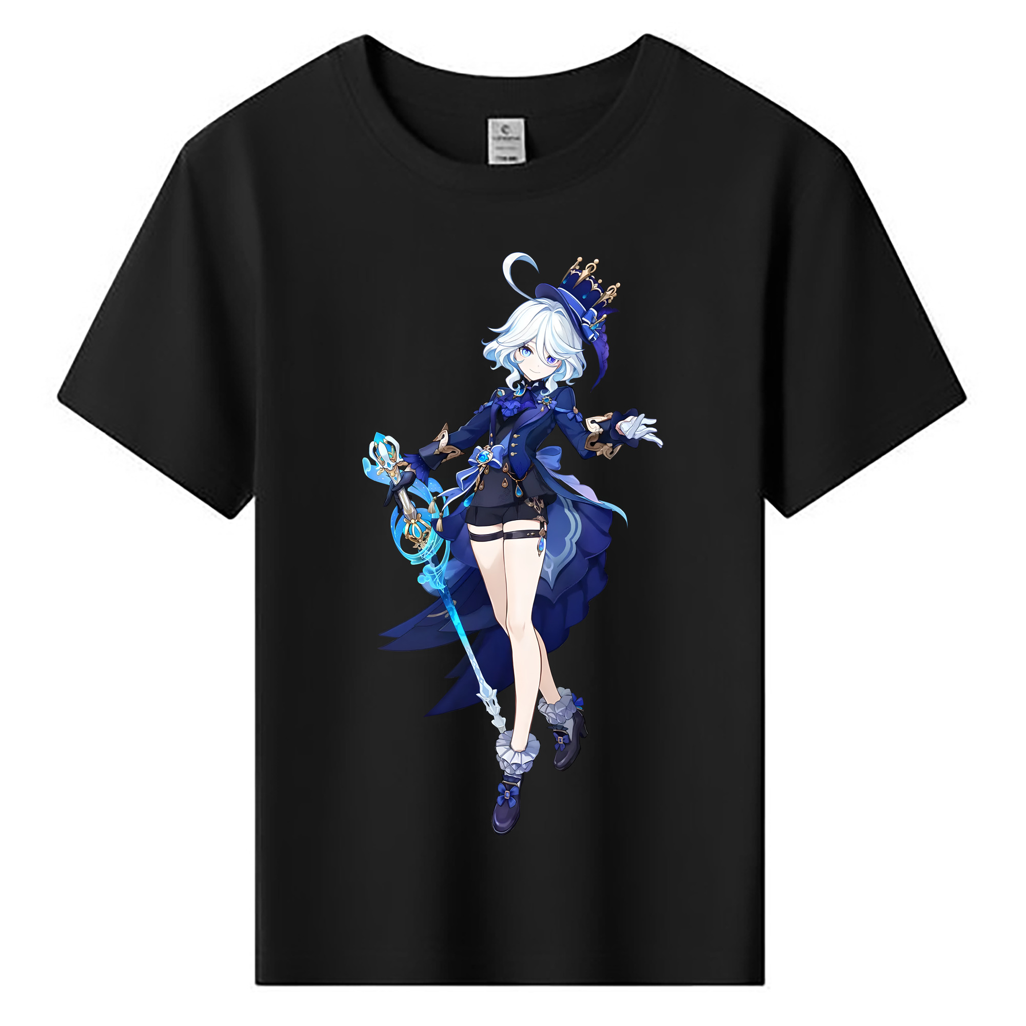 げんし神 フリーナ genshin Furina 綿100％キッズTシャツ（フロントプリント）