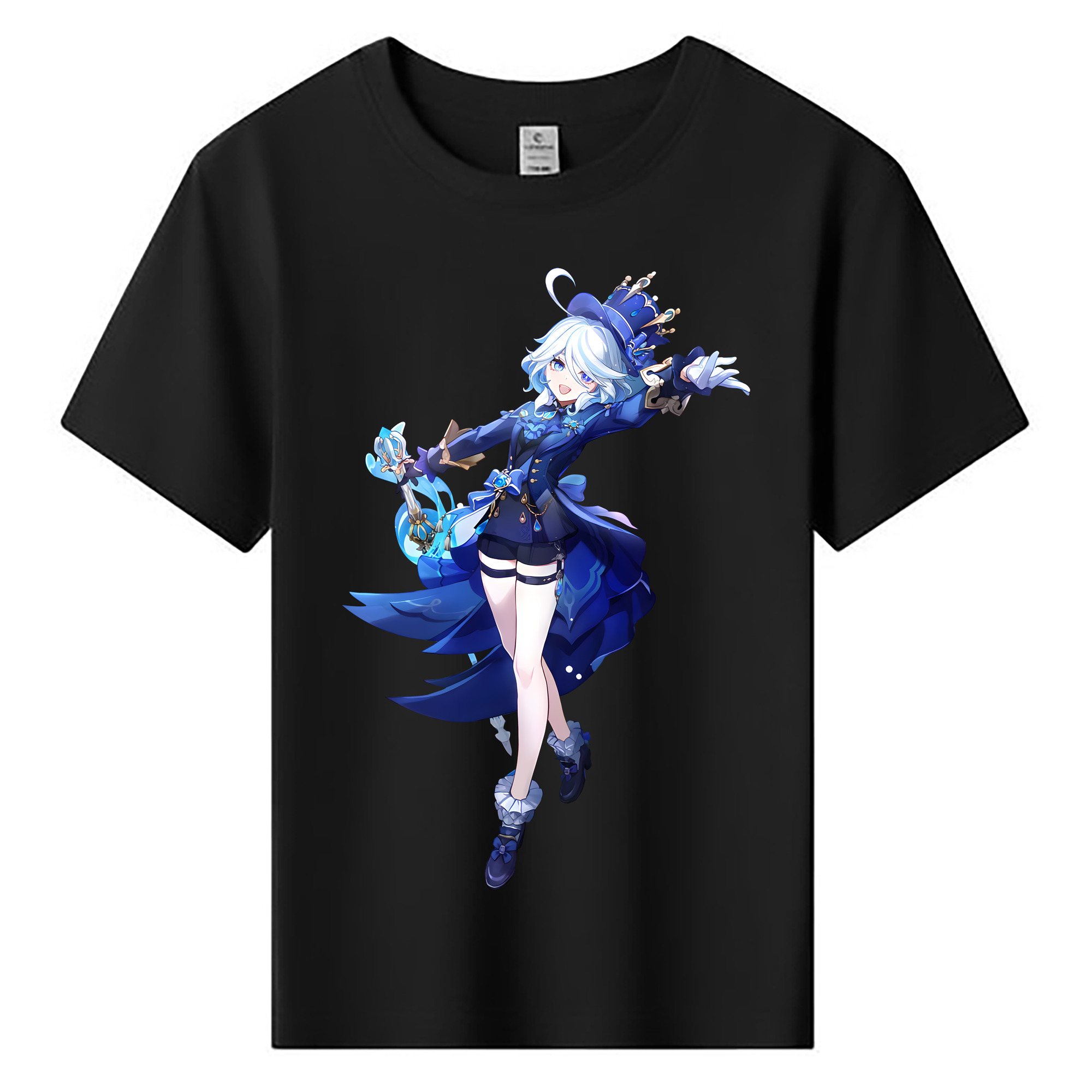 げんし神 フリーナ genshin Furina 綿100％キッズTシャツ（フロントプリント）