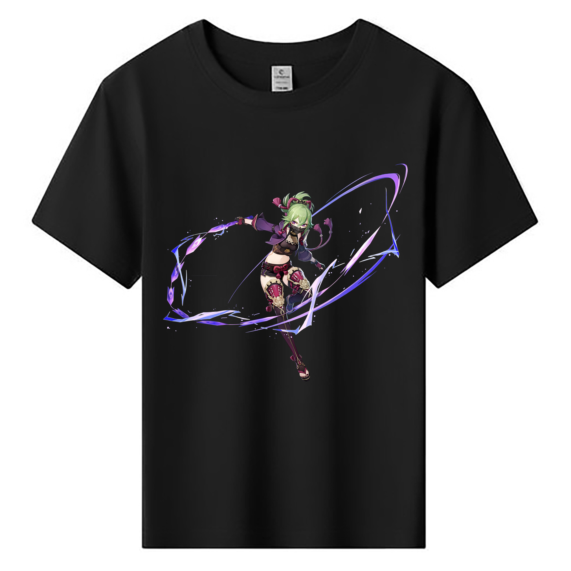 げんし神  久岐忍 くき しのぶ genshin Kuki Shinobu 綿100％キッズTシャツ（フロントプリント）