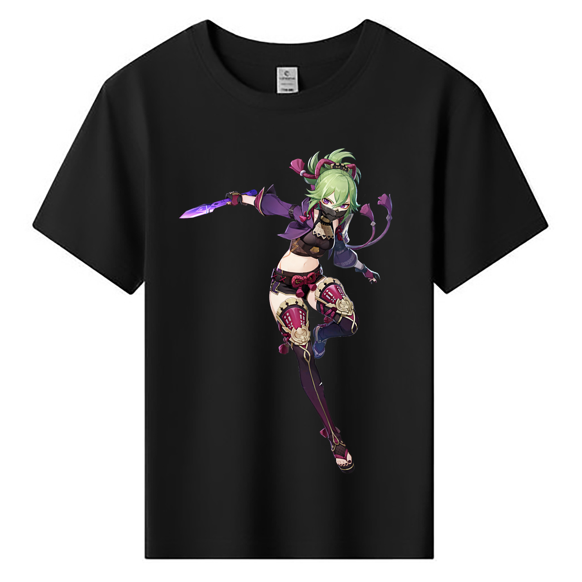 げんし神  久岐忍 くき しのぶ genshin Kuki Shinobu 綿100％キッズTシャツ（フロントプリント）