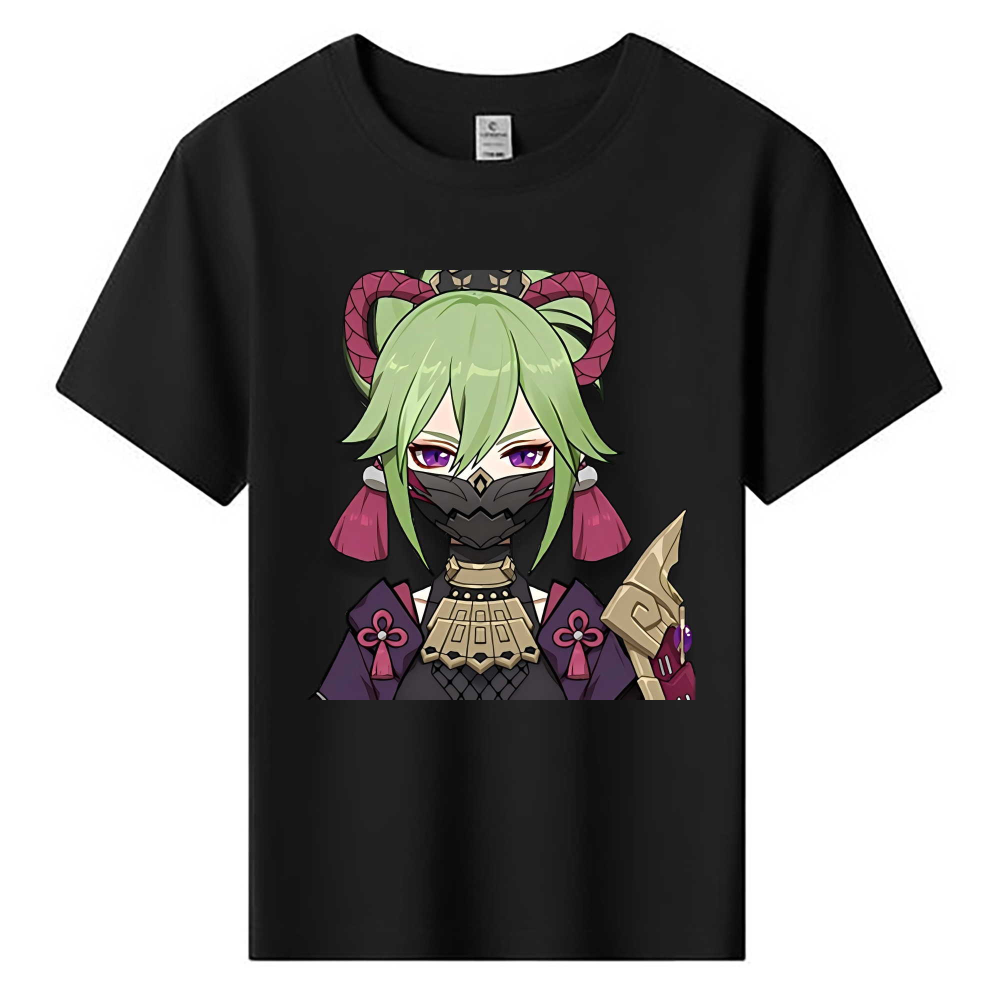 げんし神  久岐忍 くき しのぶ genshin Kuki Shinobu 綿100％キッズTシャツ（フロントプリント）