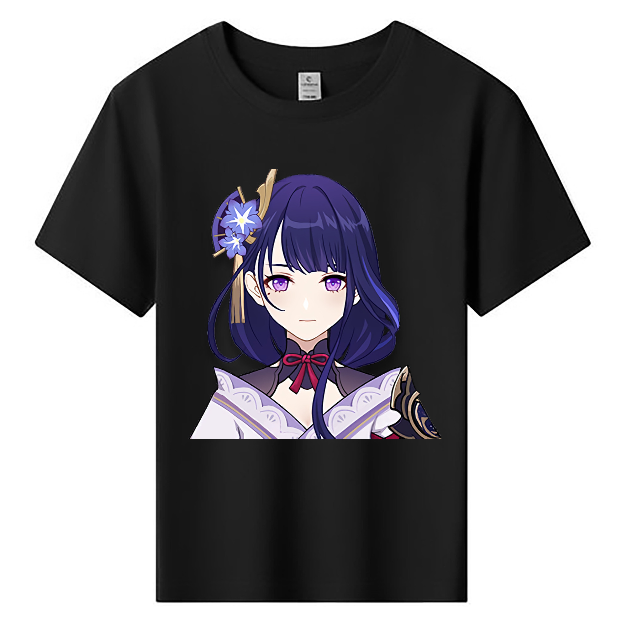 げんし神 雷電将軍 らいでんしょうぐん genshin Raiden Shogun 綿100％キッズTシャツ（フロントプリント）